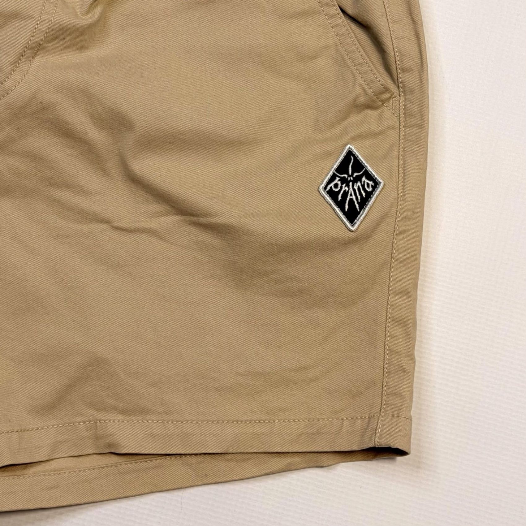 Prana prAna Mojave Short Mens XS Khaki Organic Cotton Stretch 5 Inseam Chino Casual Travel Shorts Beige Beige Mens XS Size US 27 - 2 Thumbnail
