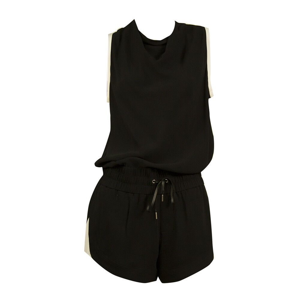 Helmut Lang Helmut Lang Black White Trim Torsion Sleeveless Romper Plays Size 24" / US 00 / IT 34 - 6 Thumbnail