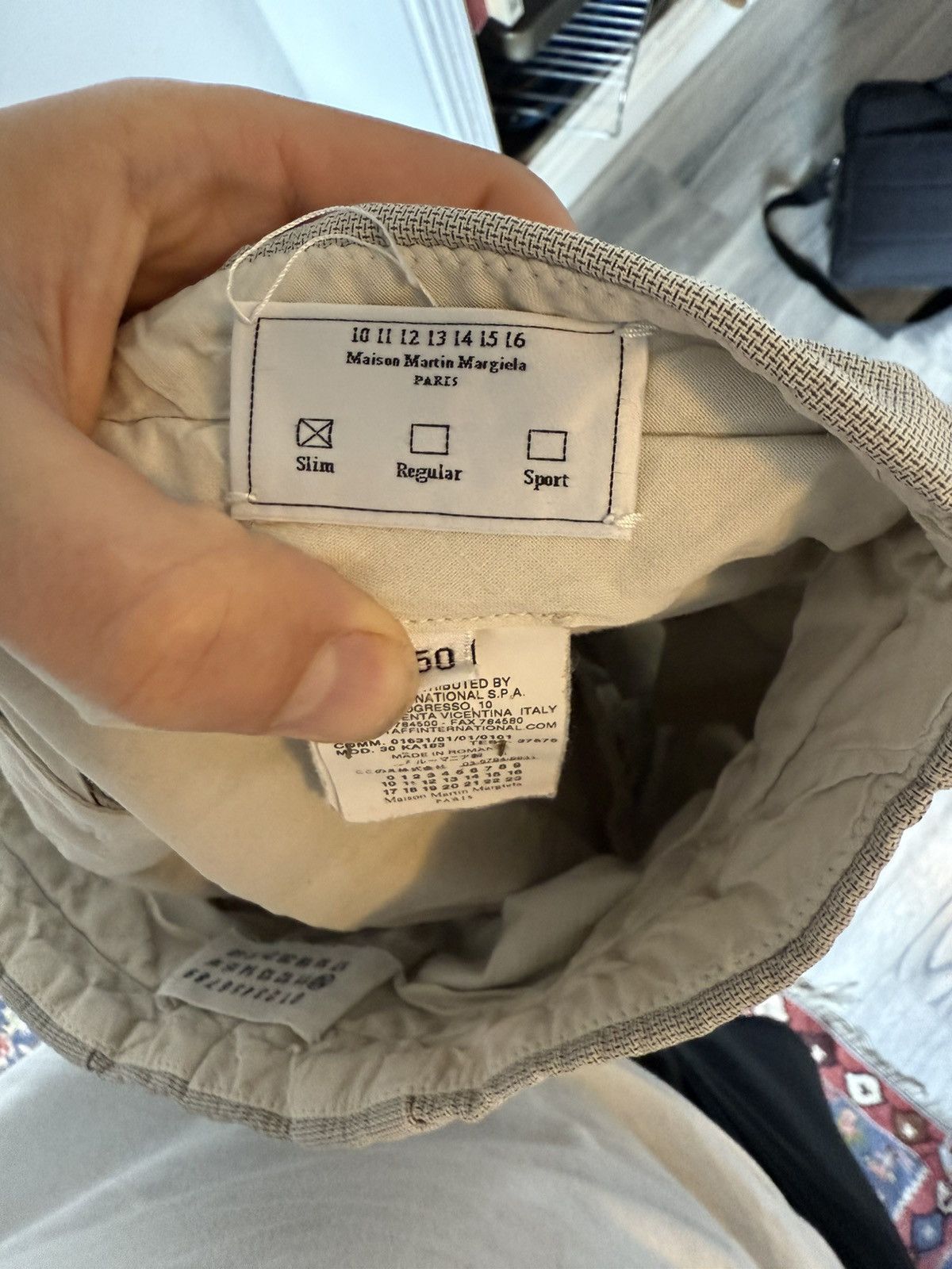 Maison Margiela Slim Fit Light Grey Cotton Trousers Size US 34 / EU 50 - 12 Thumbnail