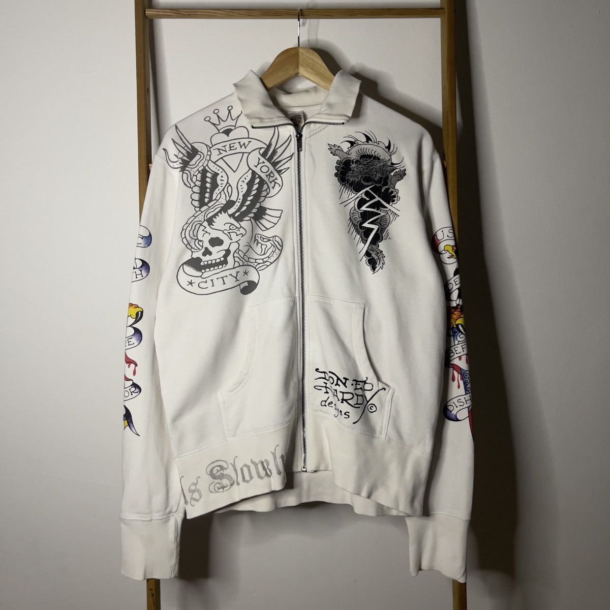 Christian Audigier × Ed Hardy Crazy Logo Ed Hardy by Christian audigier Zipper Hoodie Size US S / EU 44-46 / 1 - 2 Thumbnail