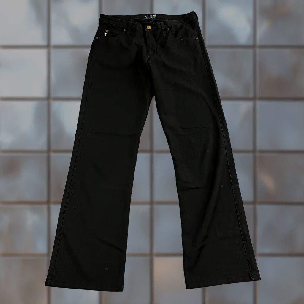 Armani Armani Chino Trousers Womens 10 Black Straight Rise Mid 8.5-10.5in Vintage Italy Casual Workwear Size 32" / US 10 / IT 46 - 1 Thumbnail