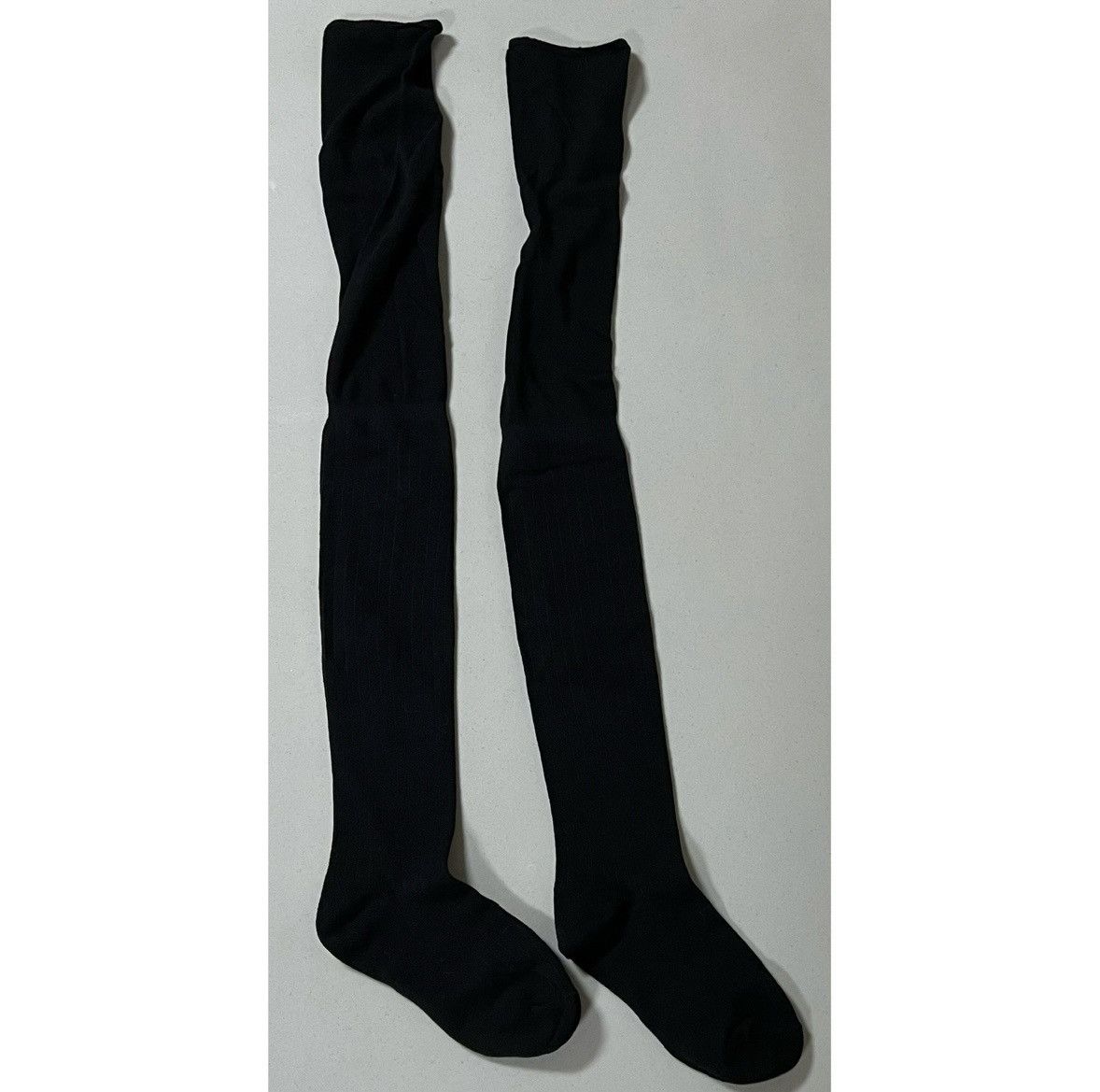 Vintage Black Knit Over the Knee Socks Tights Stockings Hosiery 🖤 Size ONE SIZE - 2 Thumbnail