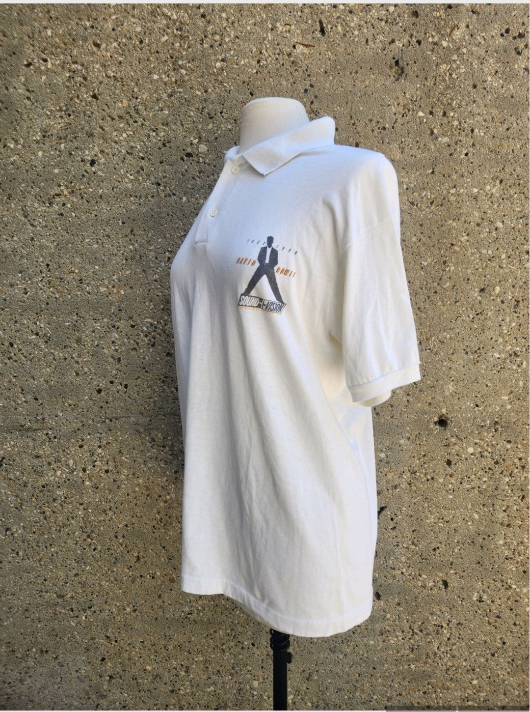 Vintage DAVID BOWIE 1990 Tour Polo Shirt Size US L / EU 52-54 / 3 - 1 Thumbnail