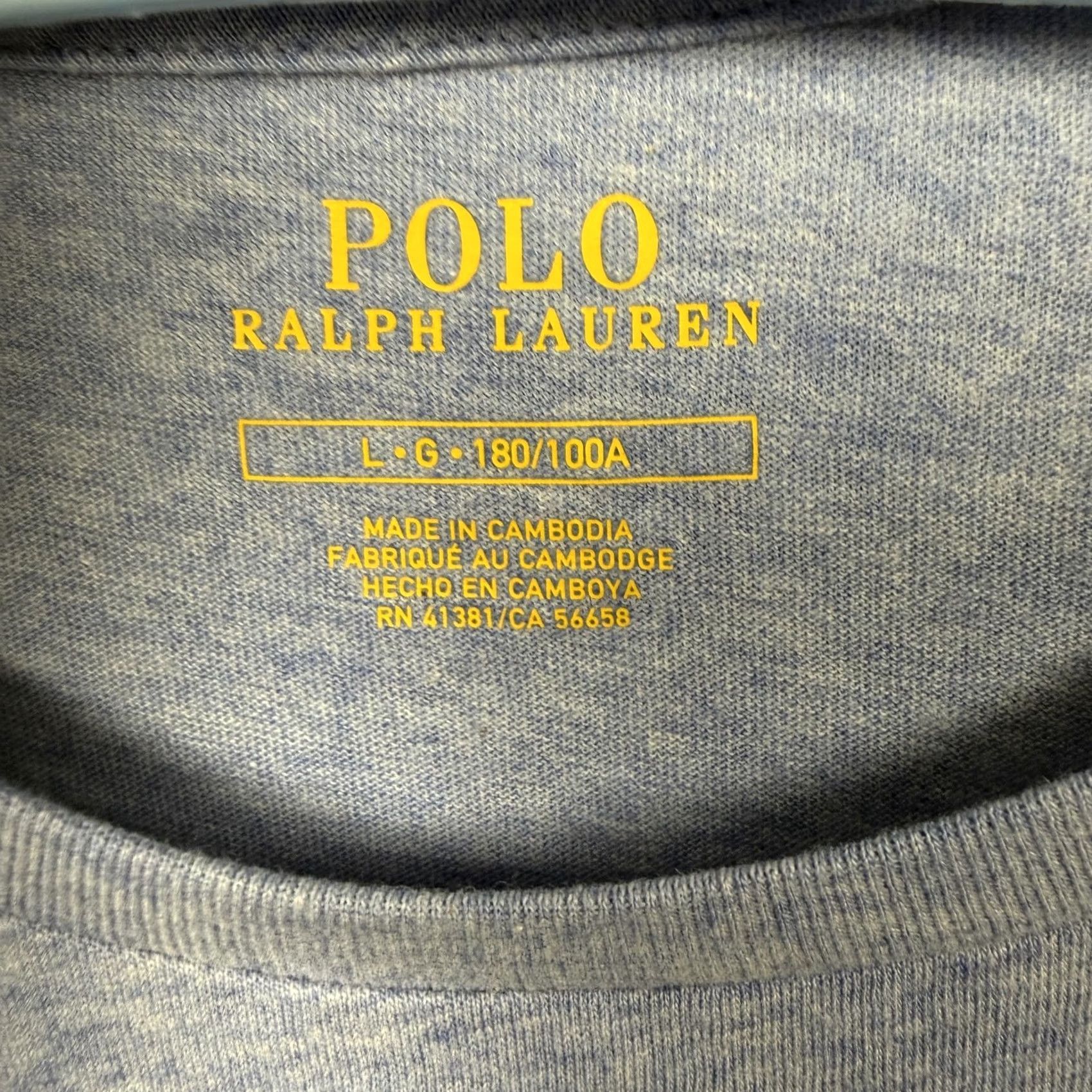 Polo Ralph Lauren Polo Ralph Lauren T-Shirt Men L Blue Crew Neck Short Sleeve Solid Logo Embroidered Vintage No Size US L / EU 52-54 / 3 - 6 Thumbnail