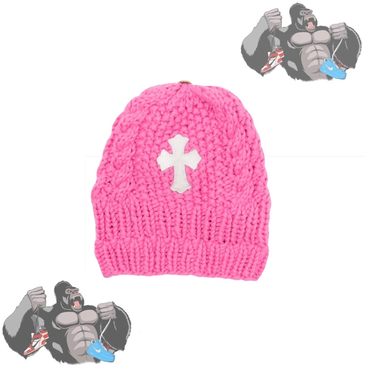 Chrome Hearts Chrome Hearts Cross Patch Cashmere Beanie Kids Size ONE SIZE - 1 Thumbnail