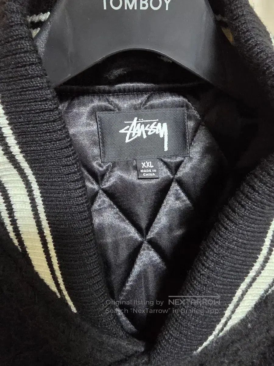 Stussy Stüssy Black Shaggy Wool Baseball Jacket XXL. Size US XXL / EU 58 / 5 - 4 Thumbnail