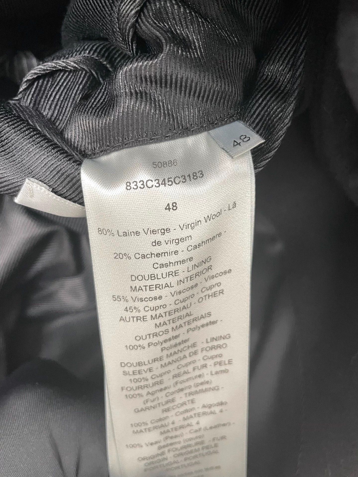 Dior Dior Double Breasted Coat Black Size 48 Size US M / EU 48-50 / 2 - 3 Thumbnail