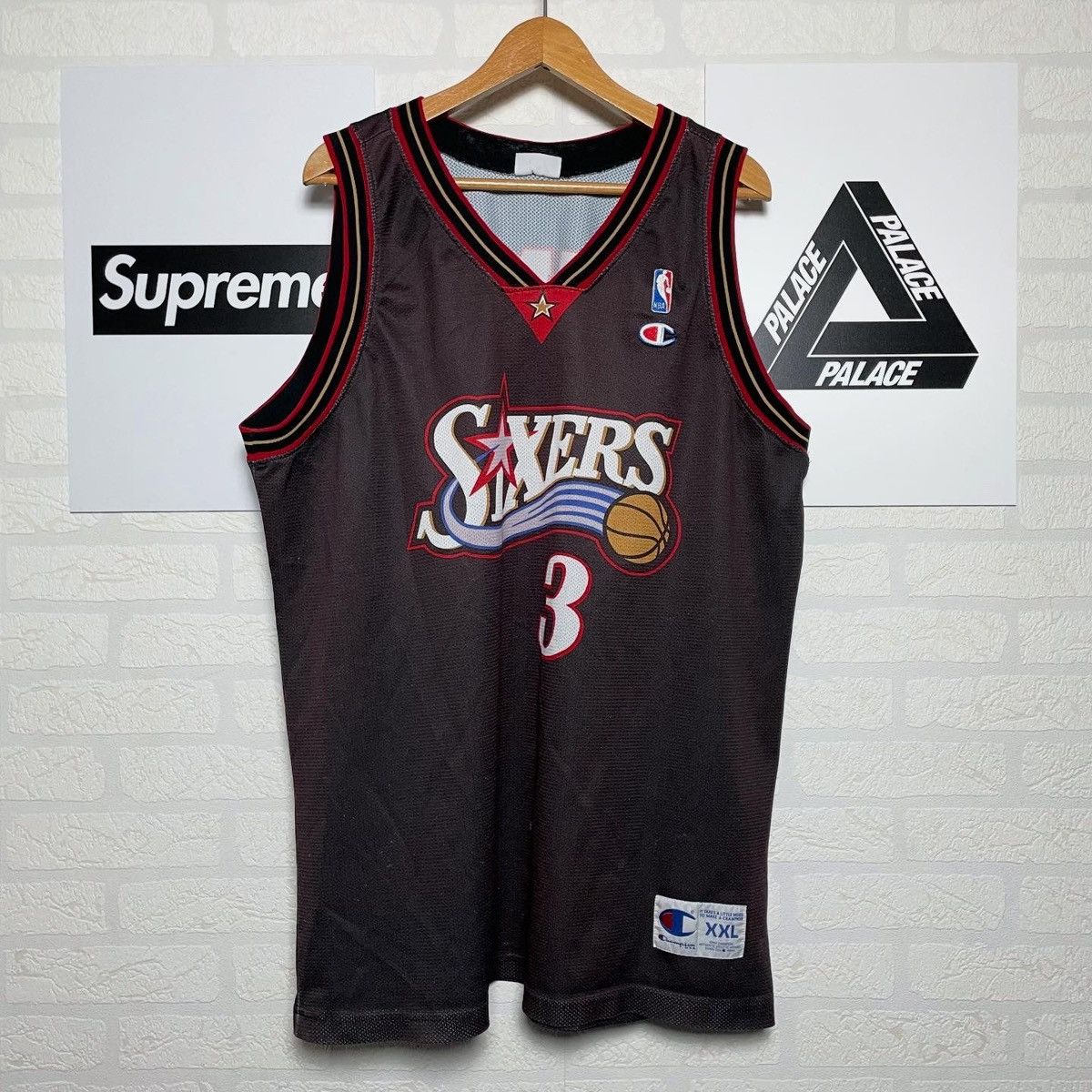 Champion Sixers iverson champion nba jersey vintage very rare Size US XXL / EU 58 / 5 - 1 Thumbnail