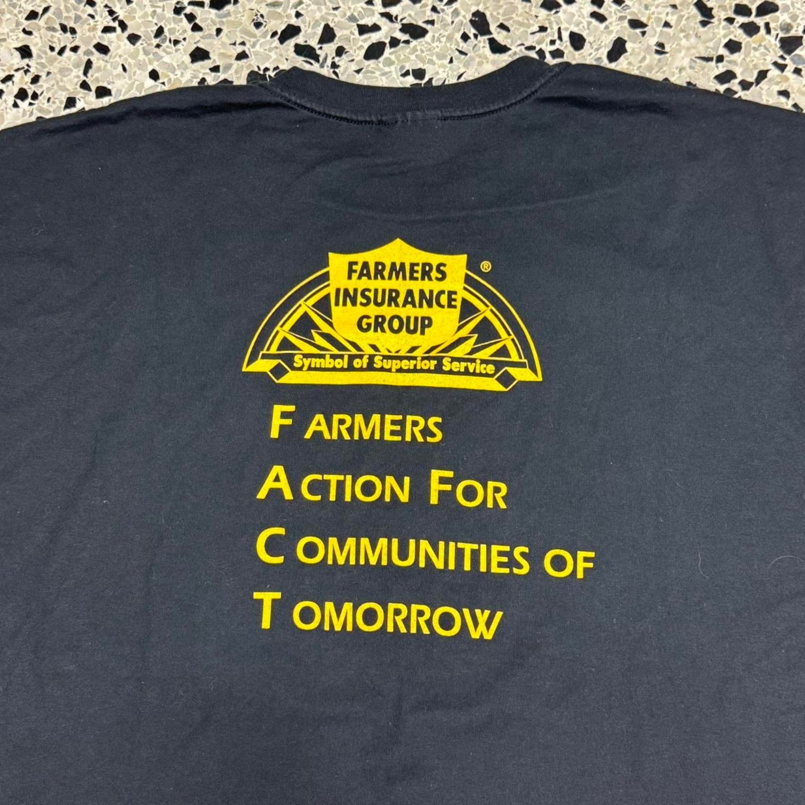 Hanes × Vintage VINTAGE 90S SINGLE STITCH FARMERS INSURANCE GROUP TEE: Size US XL / EU 56 / 4 - 2 Thumbnail