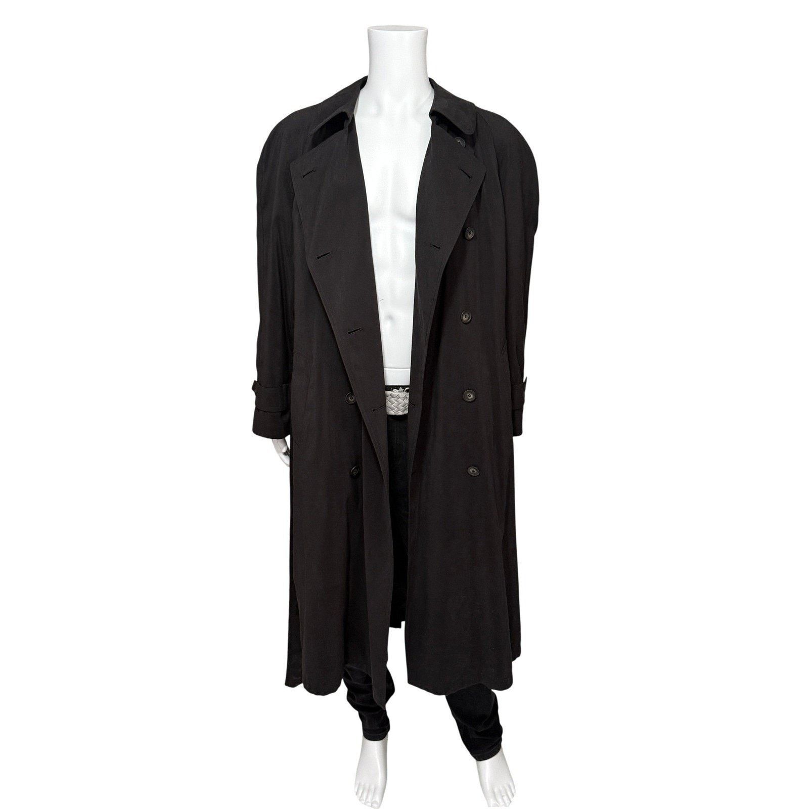 Ralph Lauren Ralph Lauren Men's Classic Black Trench Coat Wool Blend Size US L / EU 52-54 / 3 - 2 Thumbnail