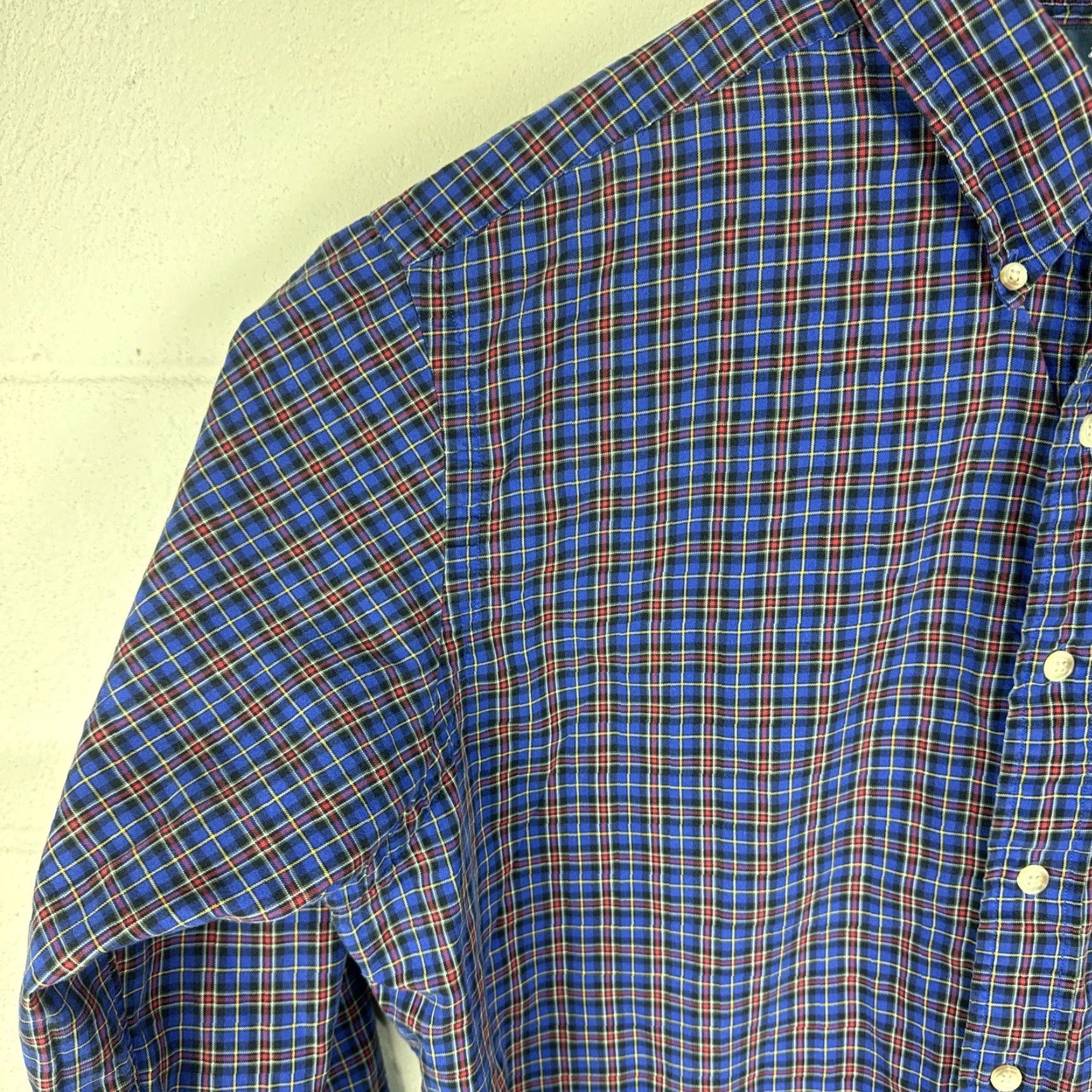 Polo Ralph Lauren VINTAGE Polo Ralph Lauren Mens Classic Fit Shirt XL Plaid Long Sleeve Button-Down Collar Logo Embroidered Size US XL / EU 56 / 4 - 4 Thumbnail