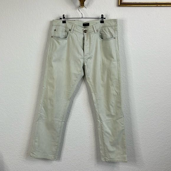 Etro Etro Cotton Mint Branded Leather Straight Leg Denim Jeans Size US 36 / EU 52 - 1 Thumbnail