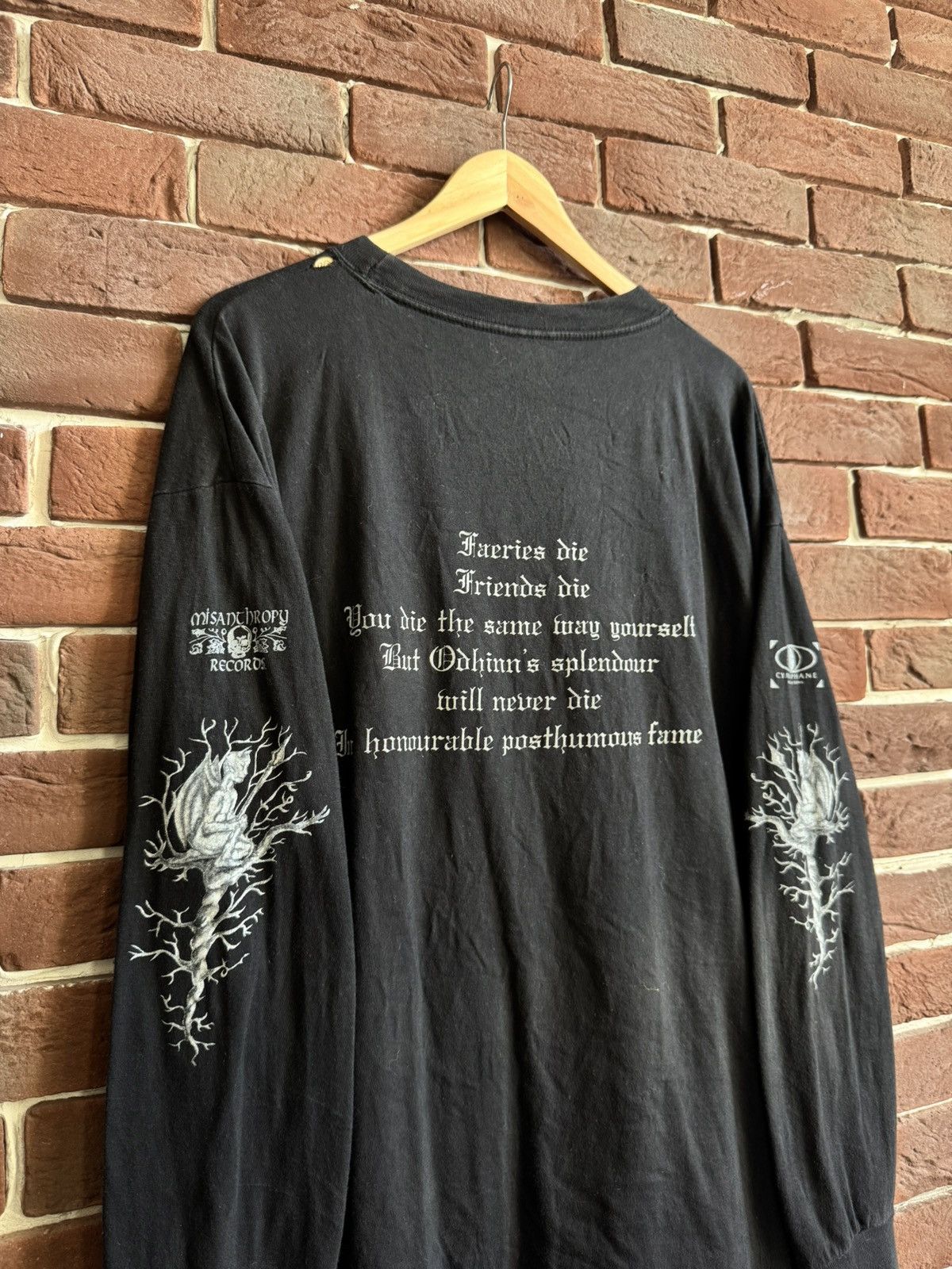 Band Tees Vintage 90s Burzum Det Som Var Black Metal Band Tshirt Rare Size US XL / EU 56 / 4 - 10 Thumbnail