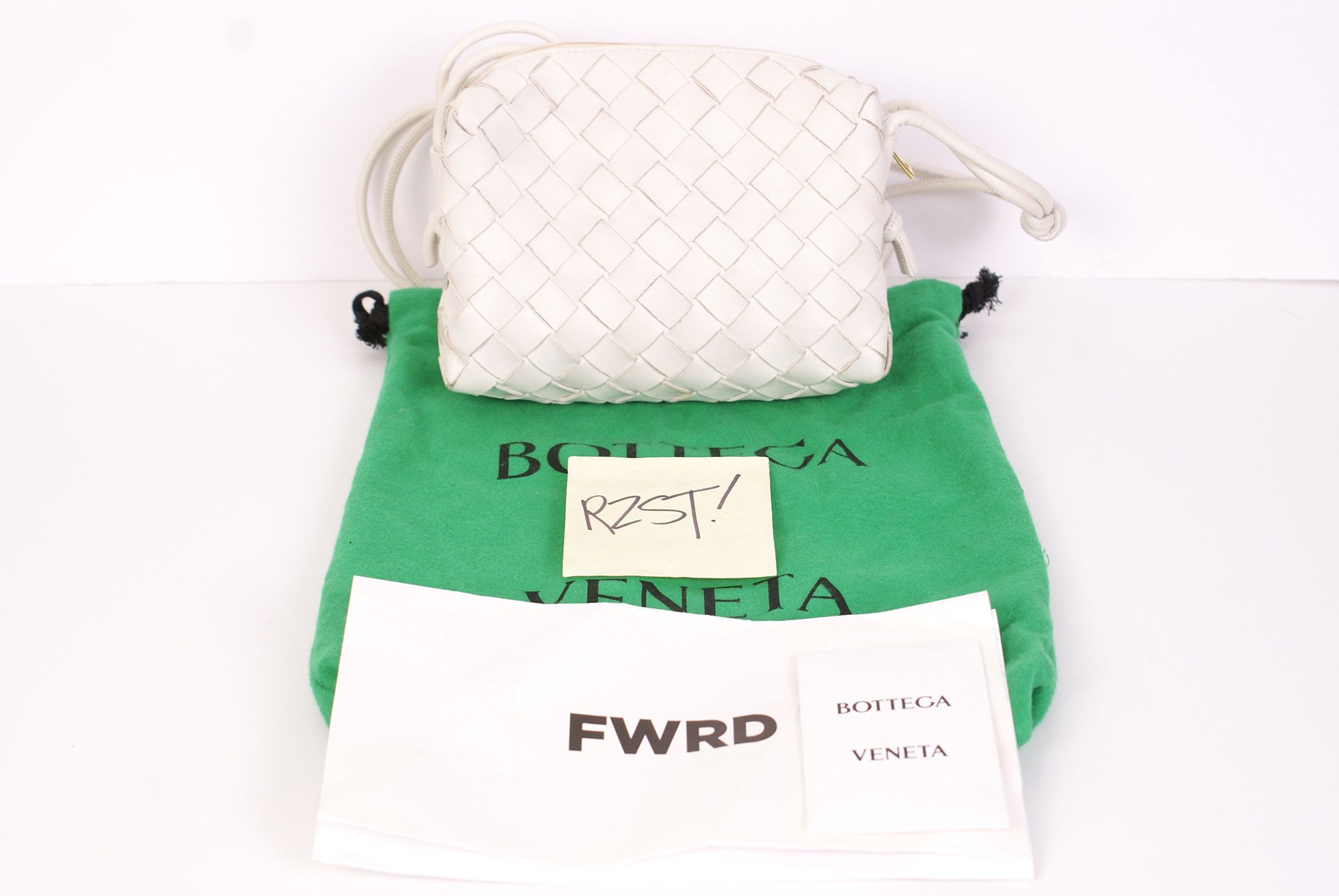 Bottega Veneta Bottega Veneta Leather Mini Loop Camera Shoulder Bag White Size ONE SIZE - 1 Thumbnail