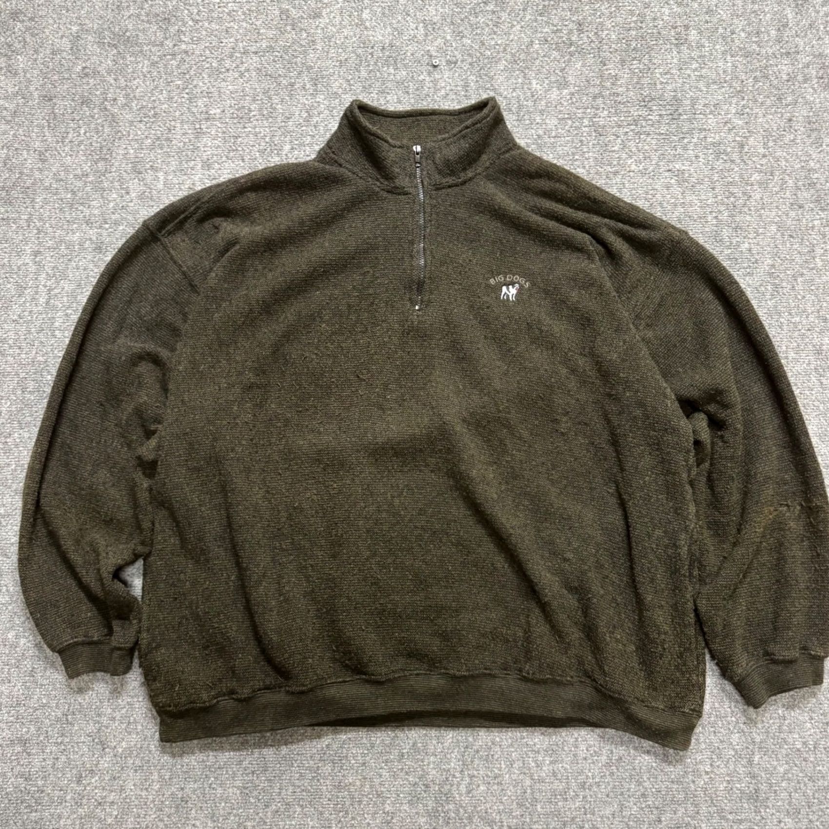 Vintage VINTAGE VTG Big Dogs Pullover Fleece 1/4 Zip Jacket Coat Mens 3XL Green Cotton Y2K Shirt Size US XXL / EU 58 / 5 - 2 Thumbnail
