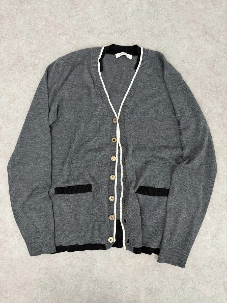 Pierre Balmain AW2013 Pierre Balmain White & Grey Minimalist Cardigan Size US M / EU 48-50 / 2 - 5 Thumbnail