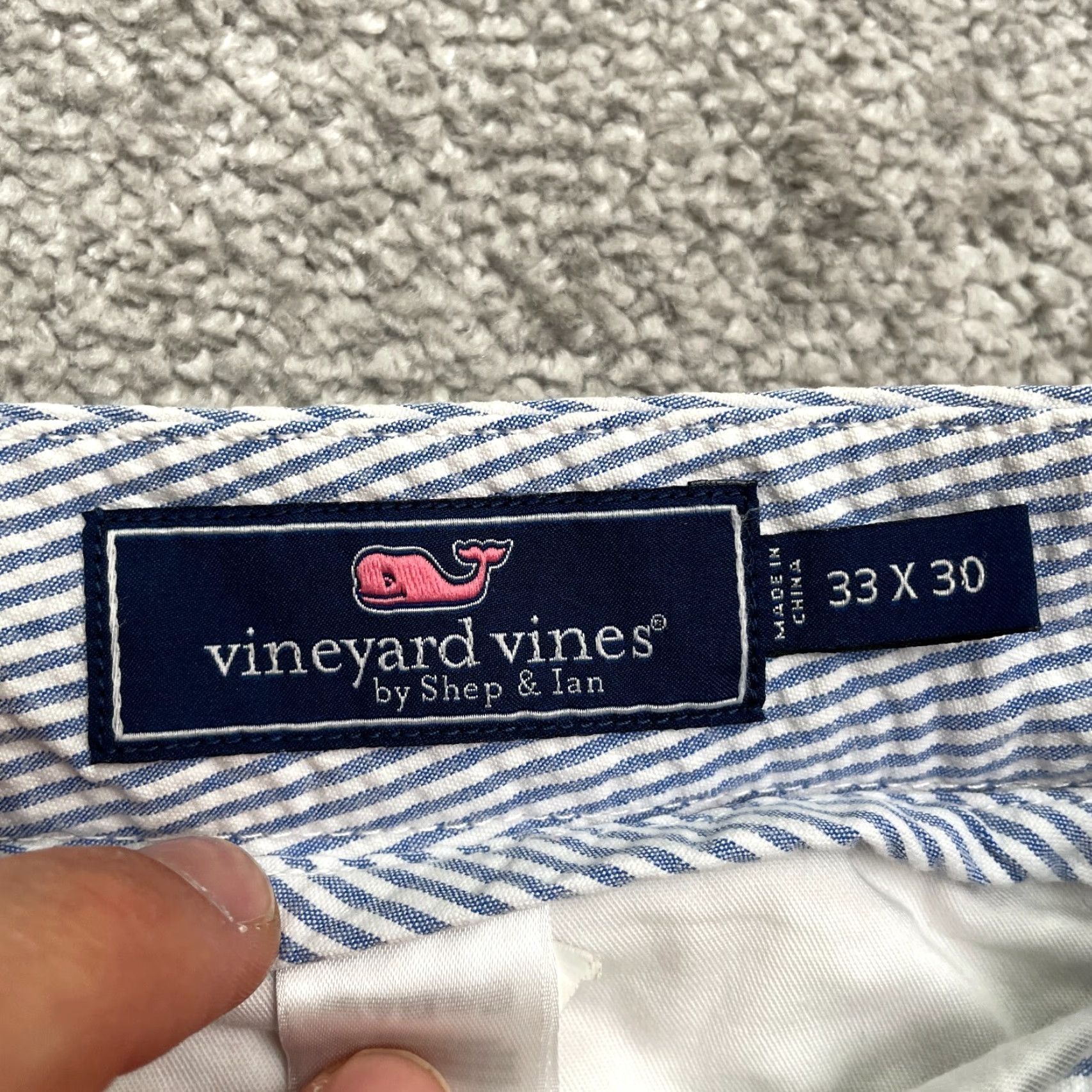 Vineyard Vines VINTAGE Vineyard Vines Men’s Slim Fit Chino Pants 33x30 Blue Striped Casual Workwear Size US 33 - 5 Thumbnail
