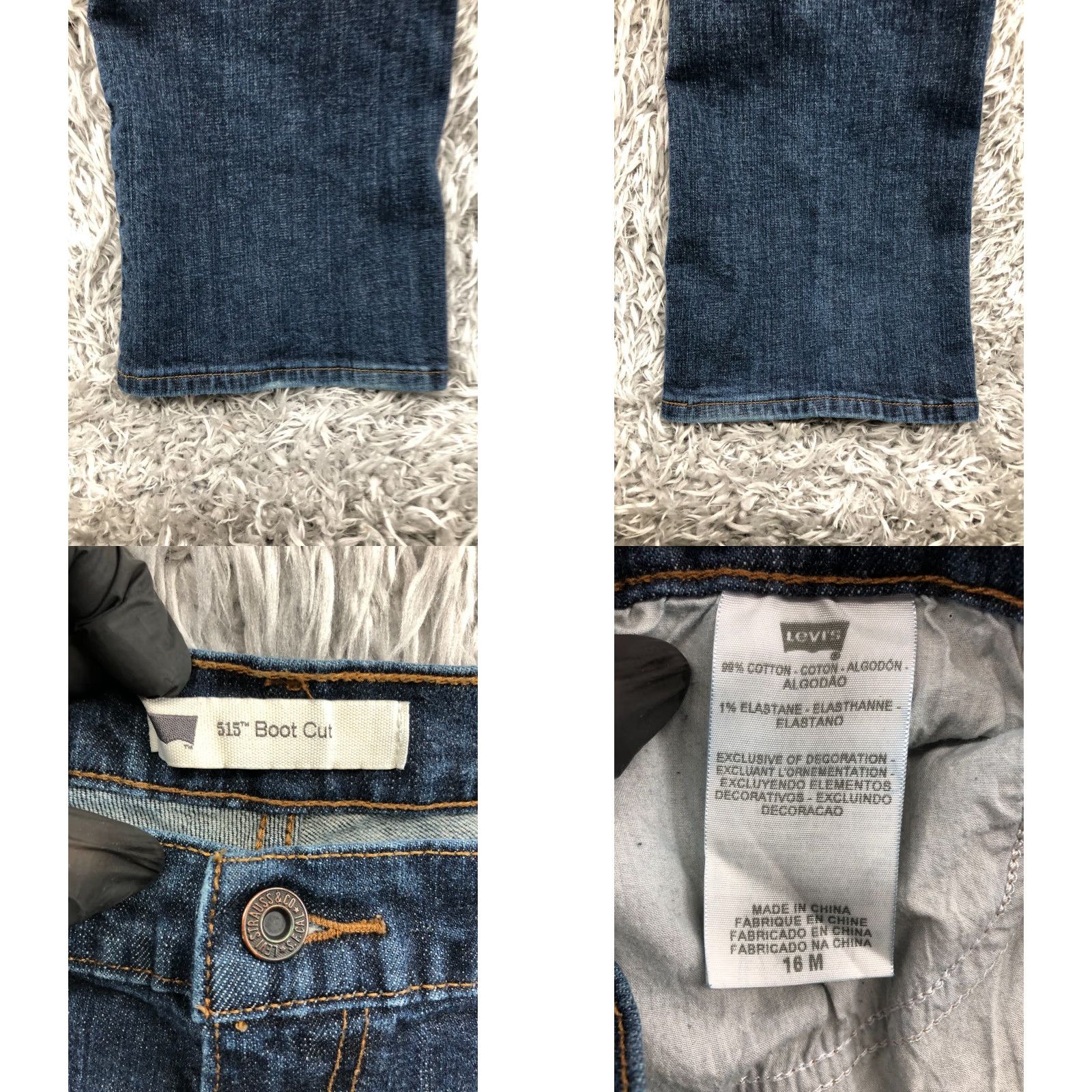 Levi's Levi's 515 Jeans Regular 16 Womens Bootcut Blue Denim 31 Inseam Medium Wash Capacity: 5-Pocket Size 38" / US 16 / IT 52 - 8 Thumbnail