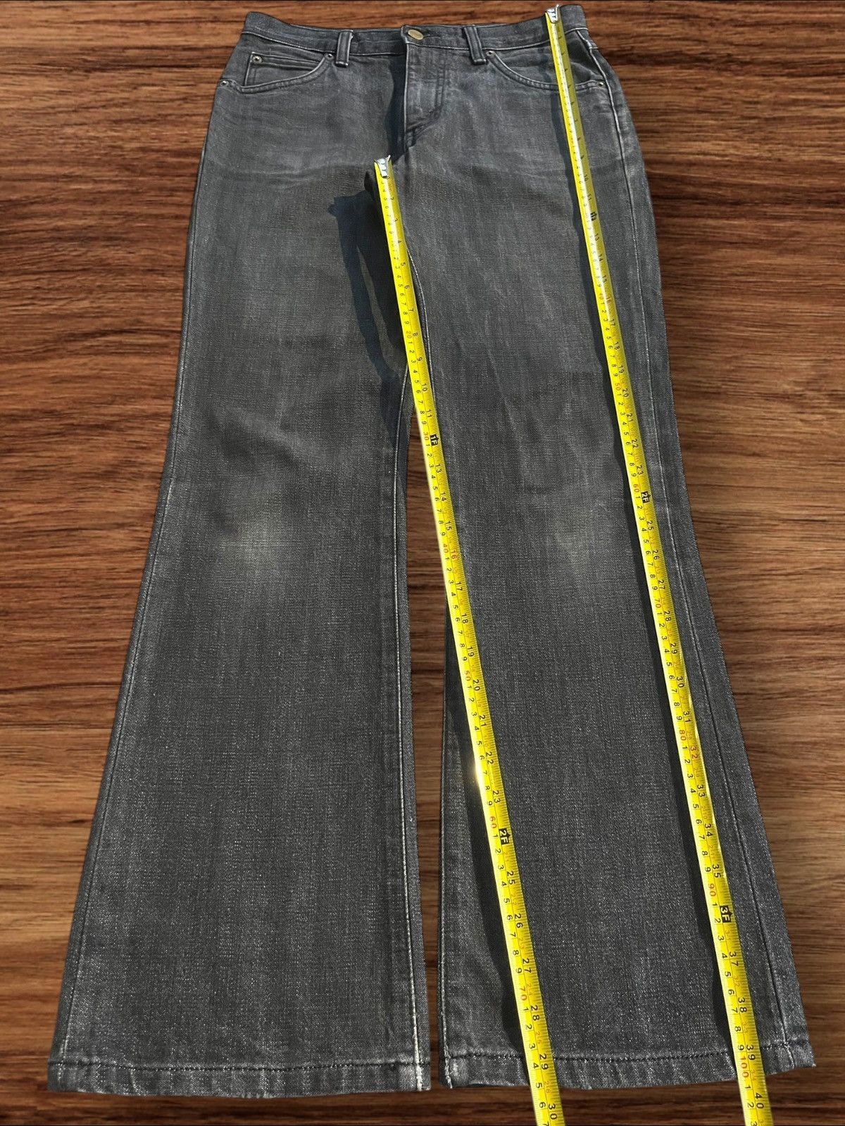 Wrangler Vintage Wrangler Made in Usa Black Wash Mid Rise Flare Jeans Size US 30 / EU 46 - 12 Thumbnail
