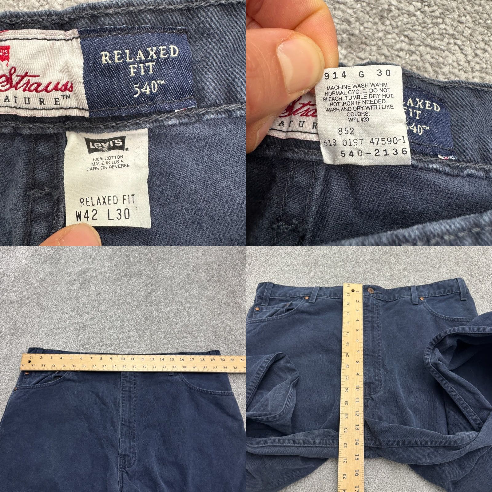 Levi's VINTAGE Levi's Jeans Men 42 Relaxed Fit 90s Y2K Straight Twill Blue Rocker Streetwear Size US 42 / EU 58 - 8 Thumbnail