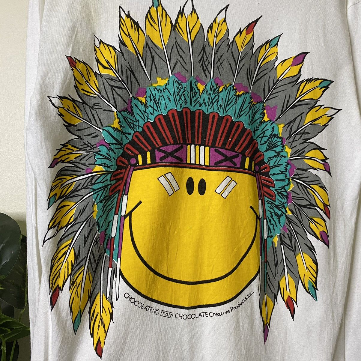 Chocolate × Vintage Vintage Chocolate Skateboard Smiley Apache Hooded LS Tee Size US M / EU 48-50 / 2 - 2 Thumbnail