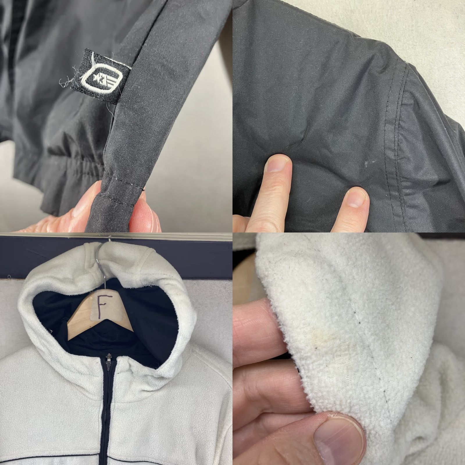 Free Country Free Country Women's Reversible Hooded Jacket Black White Fleece Full Zip Large Womens Size L / US 10 / IT 46 - 9 Thumbnail