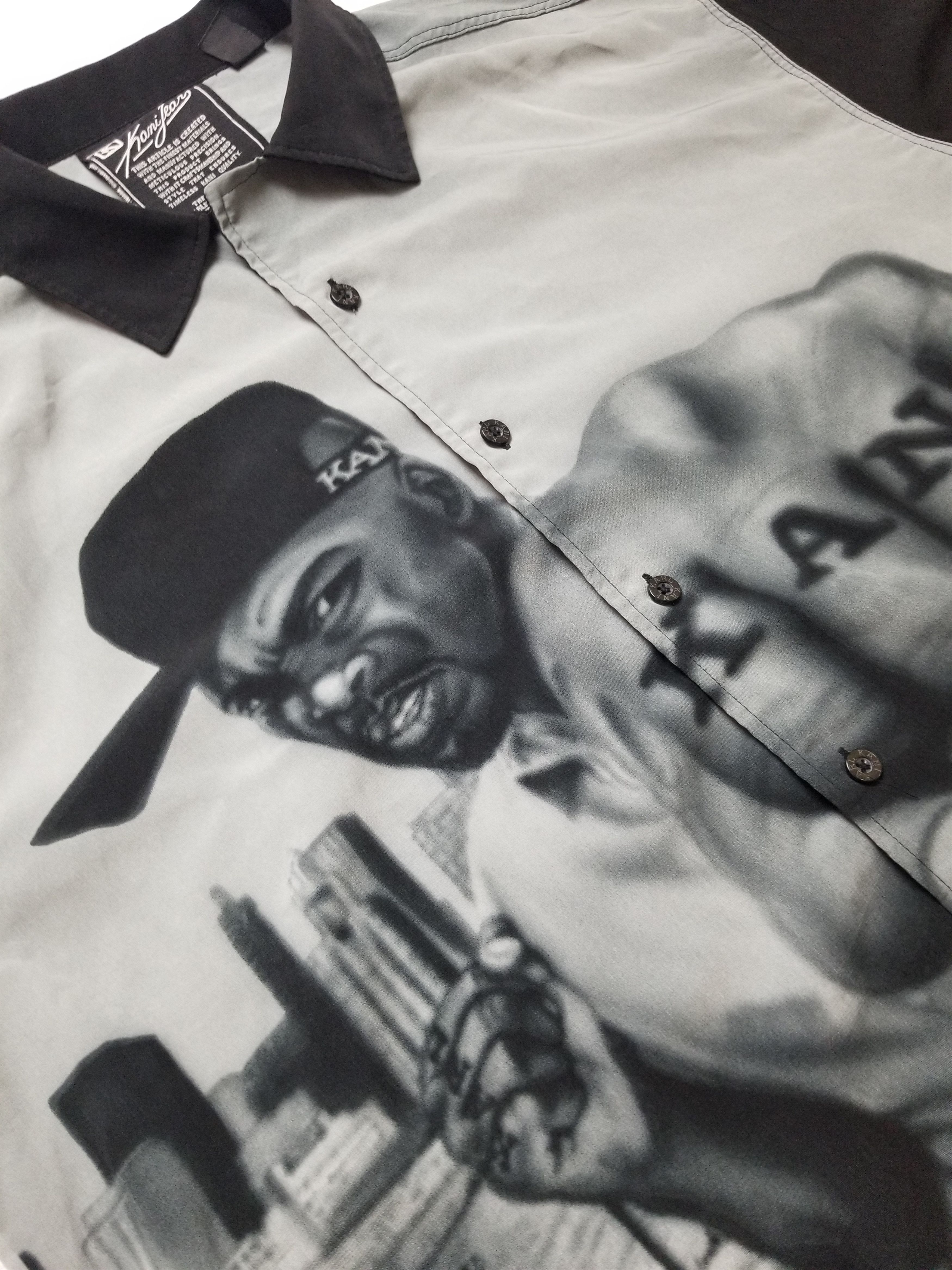 Karl Kani Karl Kani 50 cent Fullprint Rap Button Up Shirt 90s VTG Y2K Size US M / EU 48-50 / 2 - 11 Thumbnail