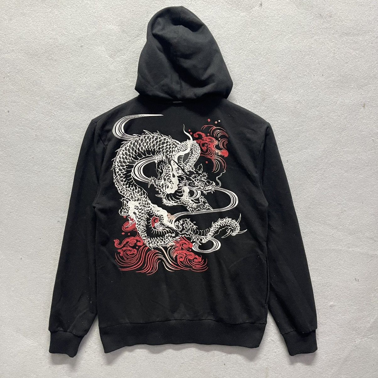 Japanese Brand Vintage Japanese Dragon Zip Hoodie – Bold Red & White Art Size US S / EU 44-46 / 1 - 7 Thumbnail