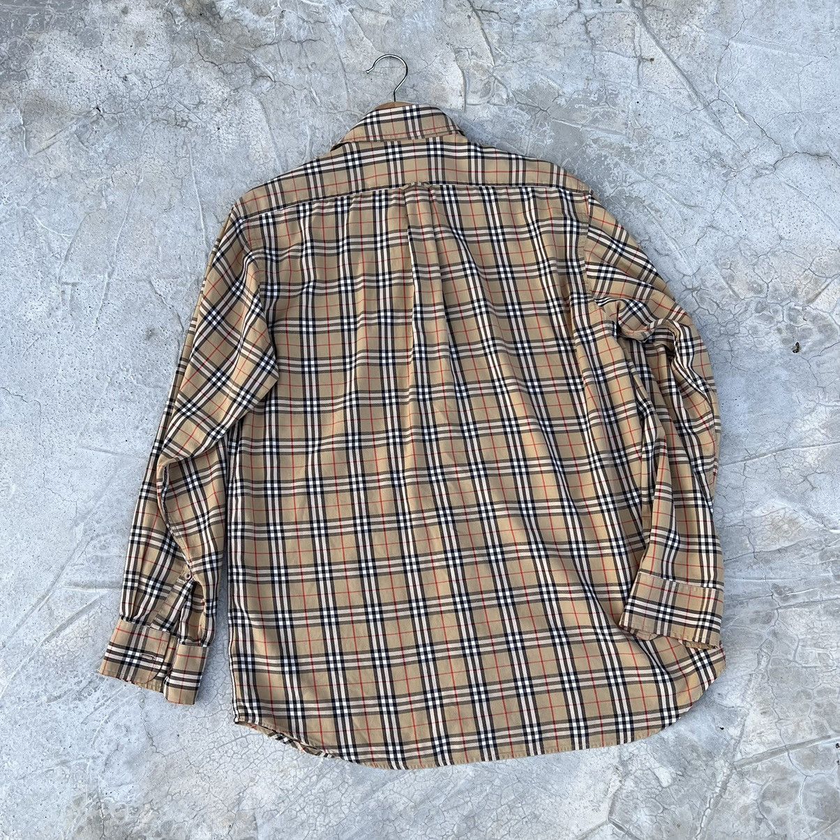 Burberry × Designer × Vintage Vintage Burberry's 1990s nova check shirt long-sleeves (M Size US M / EU 48-50 / 2 - 11 Thumbnail