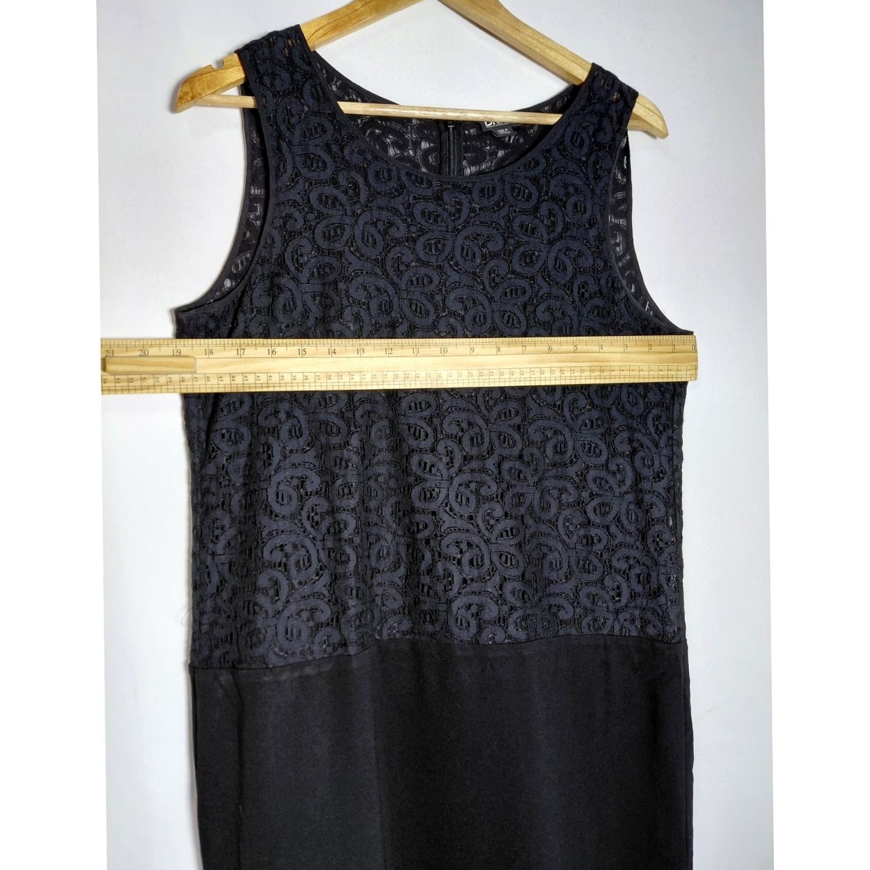 DKNY DKNY Black Sleeveless Dress Solid Polyester Shift Knee Length Women Size M Size M / US 6-8 / IT 42-44 - 4 Thumbnail