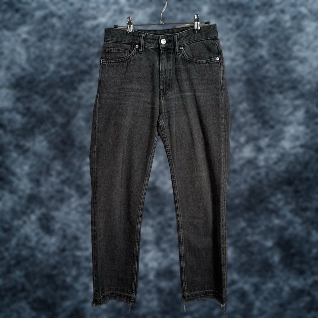 Allsaints ALL SAINTS AVA Raw Hem Washed Black Straight Cut Relaxed Leg JEANS Waist 26 Size 26" / US 2 / IT 38 - 1 Thumbnail