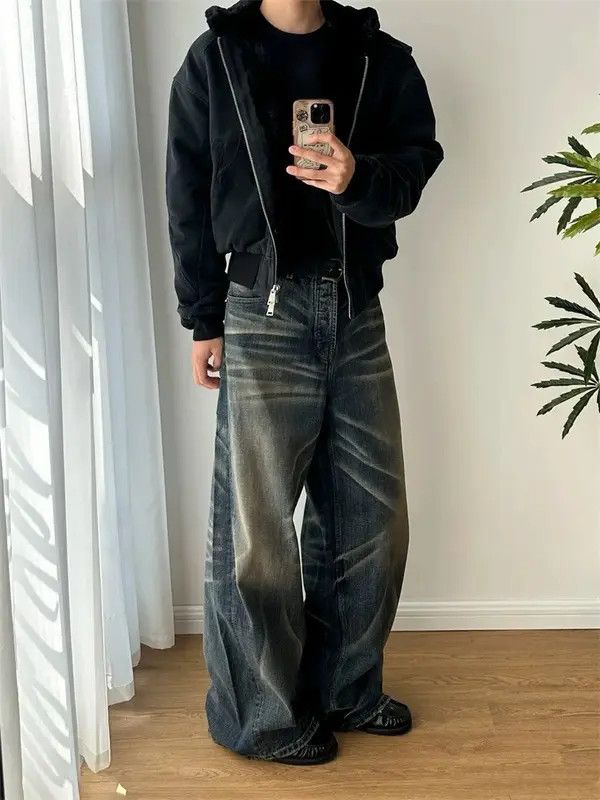 Jean Akiyama x Arisa Baggy Light Wash Wide Leg Denim Jeans Size US 32 / EU 48 - 2 Thumbnail