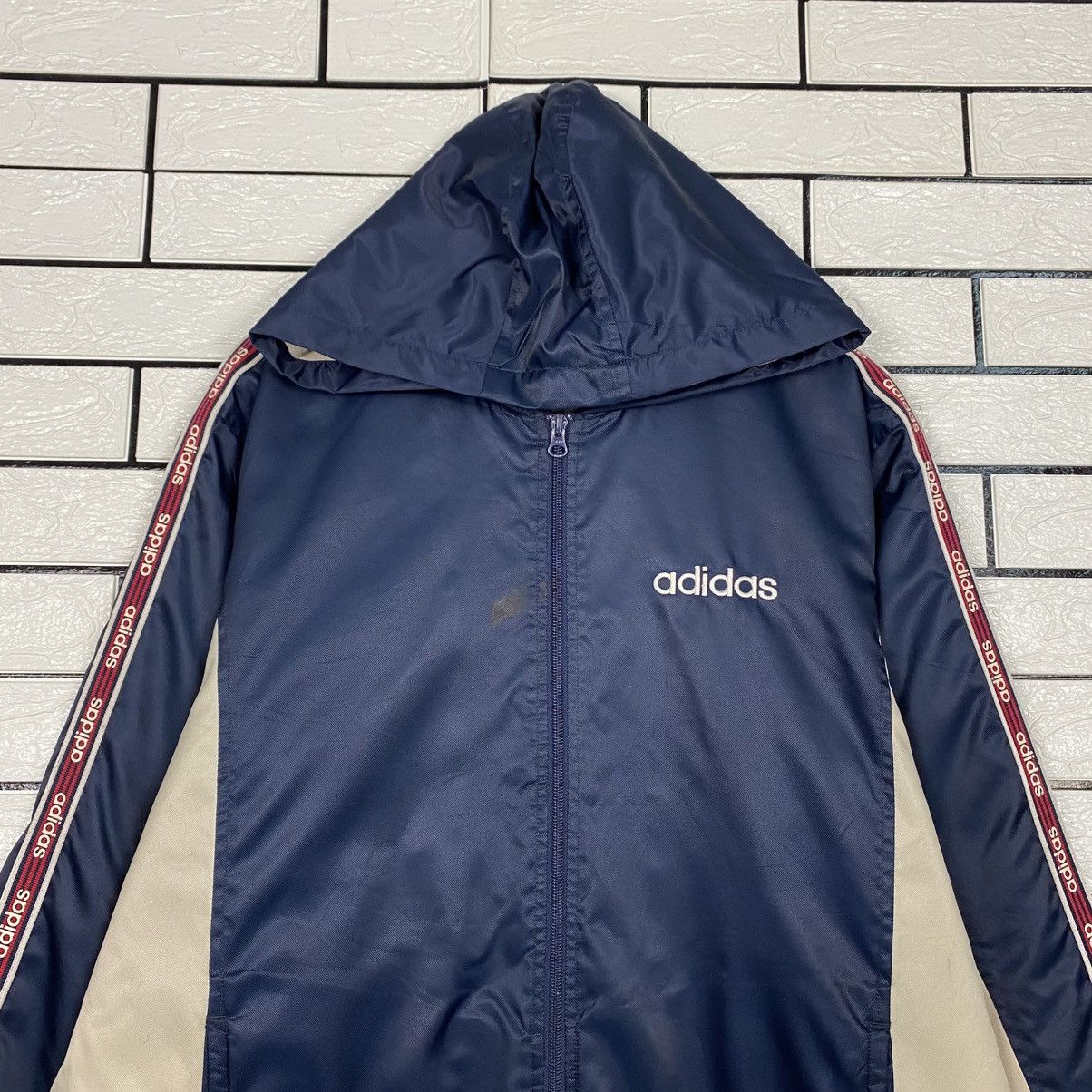 Adidas 📌Vintage Coach Long Jacket Adidas Big Logo Blanket Size US L / EU 52-54 / 3 - 4 Thumbnail