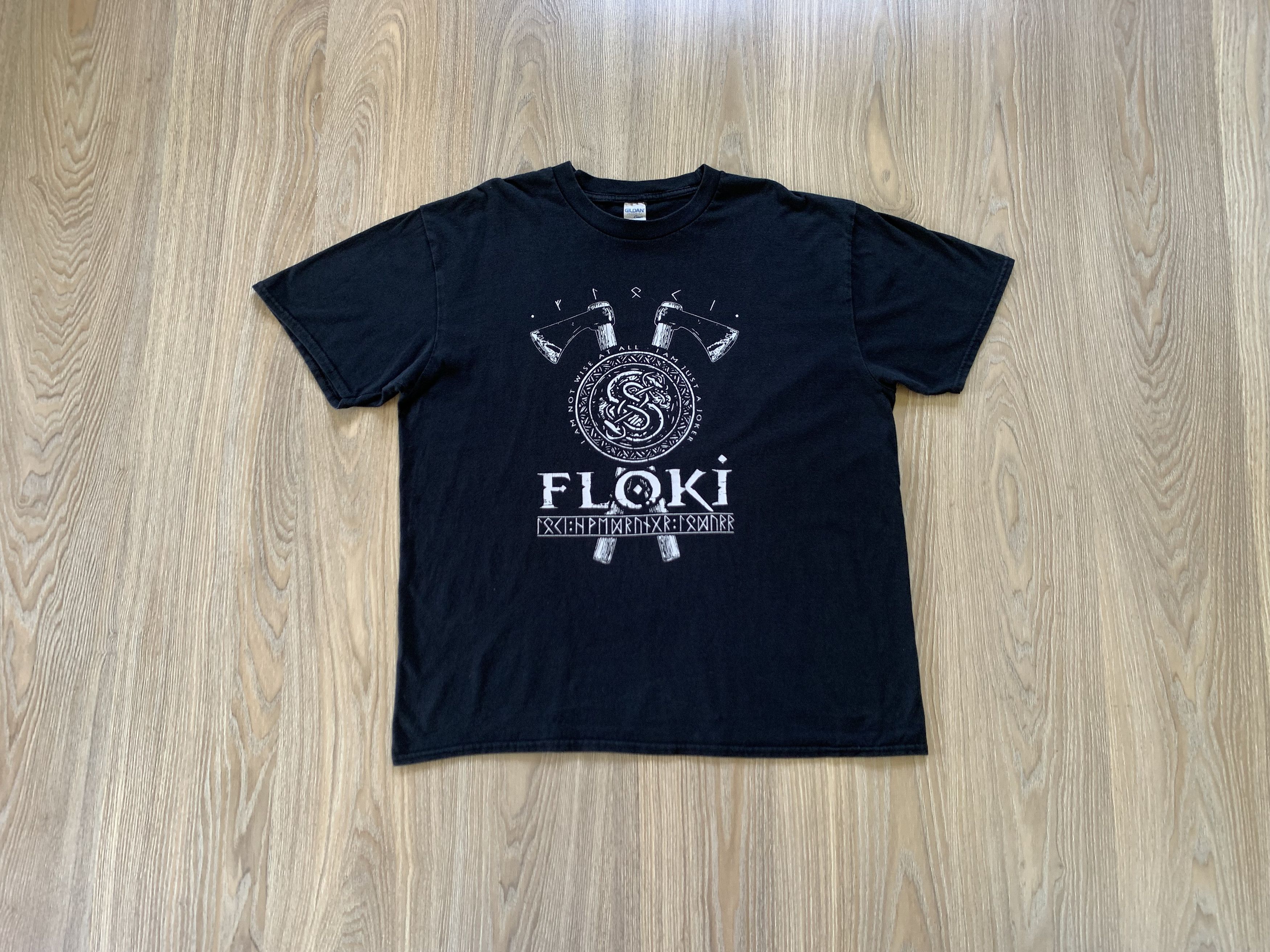Gildan × Other Vintage Ghotic Floki Black T Shirt Size US XL / EU 56 / 4 - 1 Thumbnail