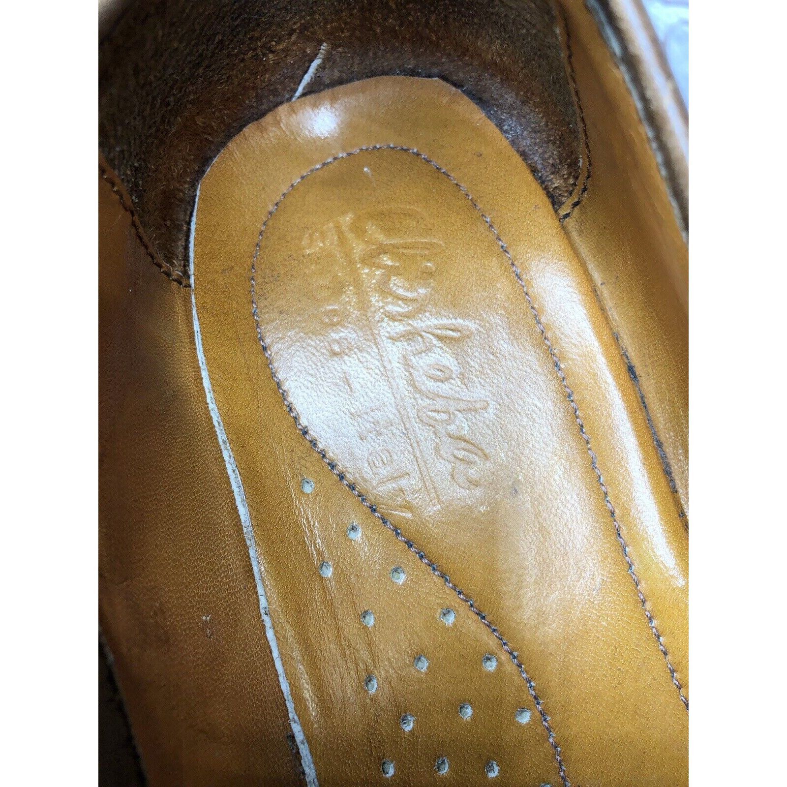 Other Elisheba Brown Leather Penny Loafer Pointed Toe Heel Shoes W Size US 6.5 / IT 36.5 - 11 Thumbnail