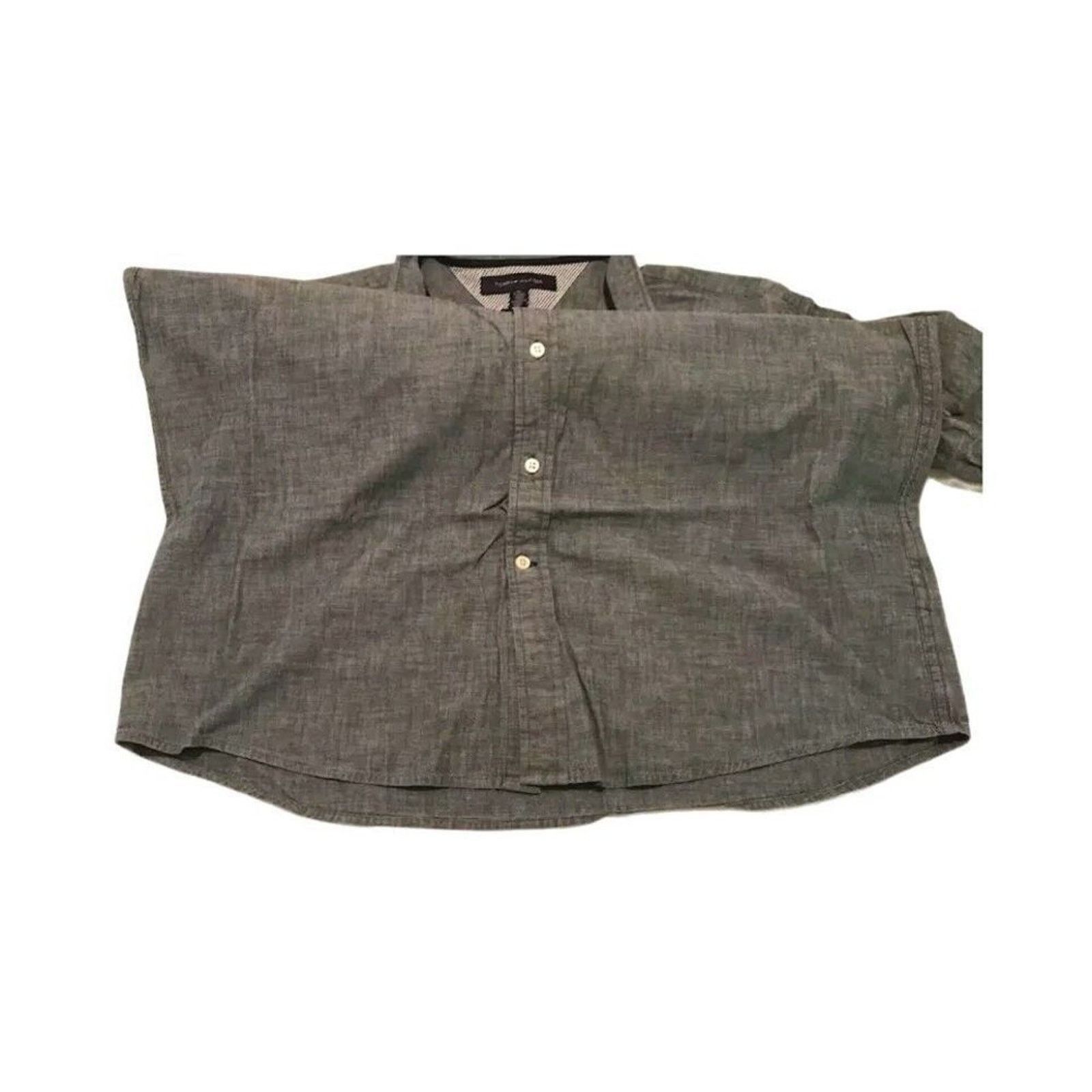 Tommy Hilfiger NWOT Tommy Hilfiger Men's Shirt XL Grey Long Sleeve Button Size US XL / EU 56 / 4 - 2 Thumbnail