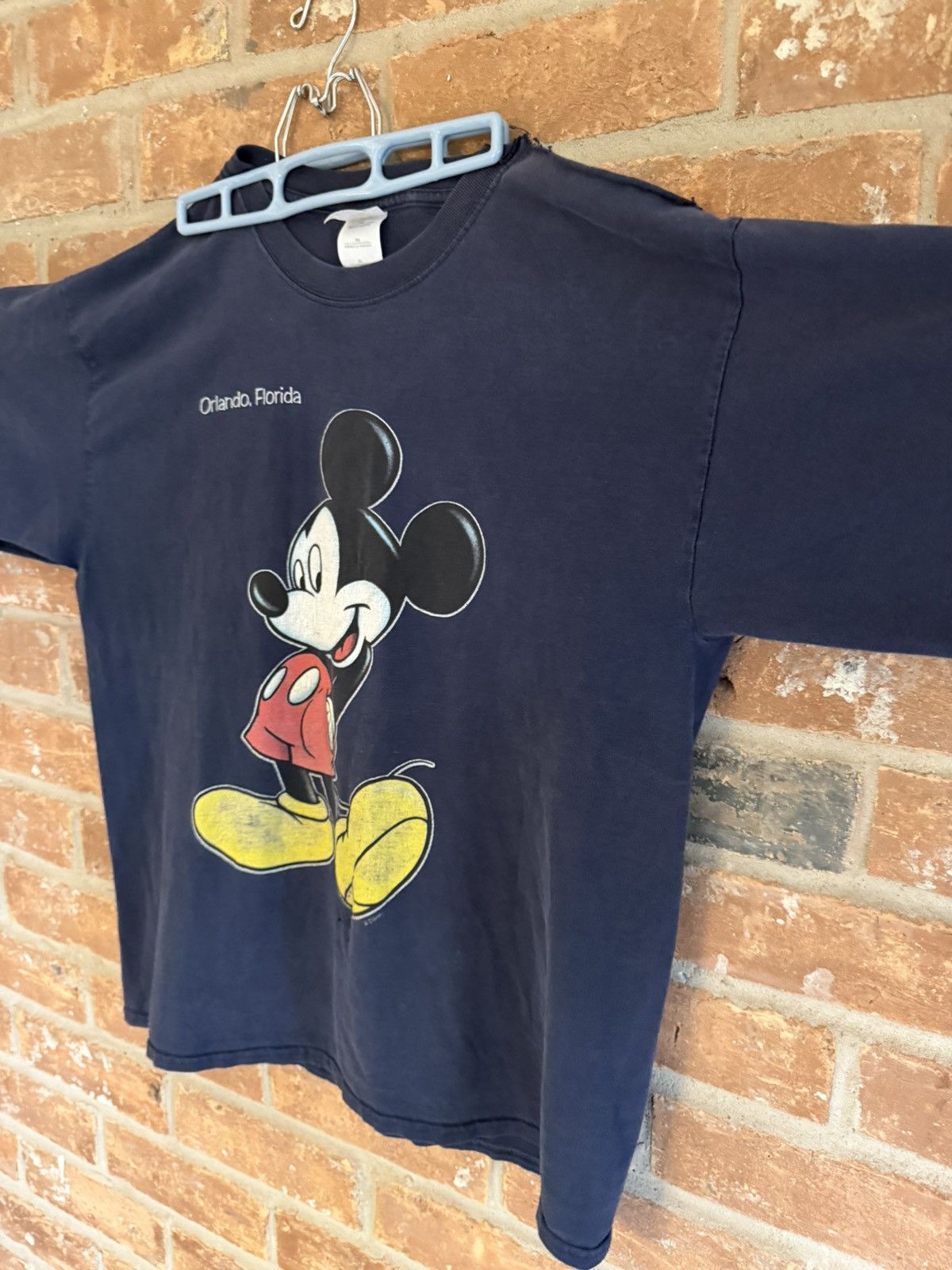 Disney 🔥Vintage/Distressed Mickey Mouse Orlando T Shirt🔥 Size US XL / EU 56 / 4 - 4 Thumbnail