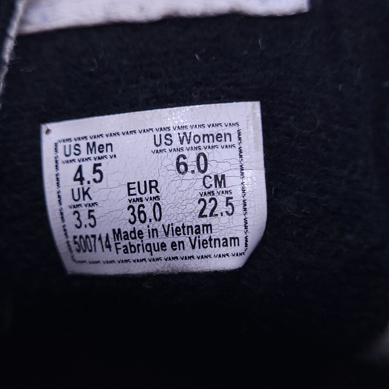 Vans Vans Off the Wall Old Skool Shoe Womens Size 6 500714 Black Size US 6 / IT 36 - 8 Thumbnail