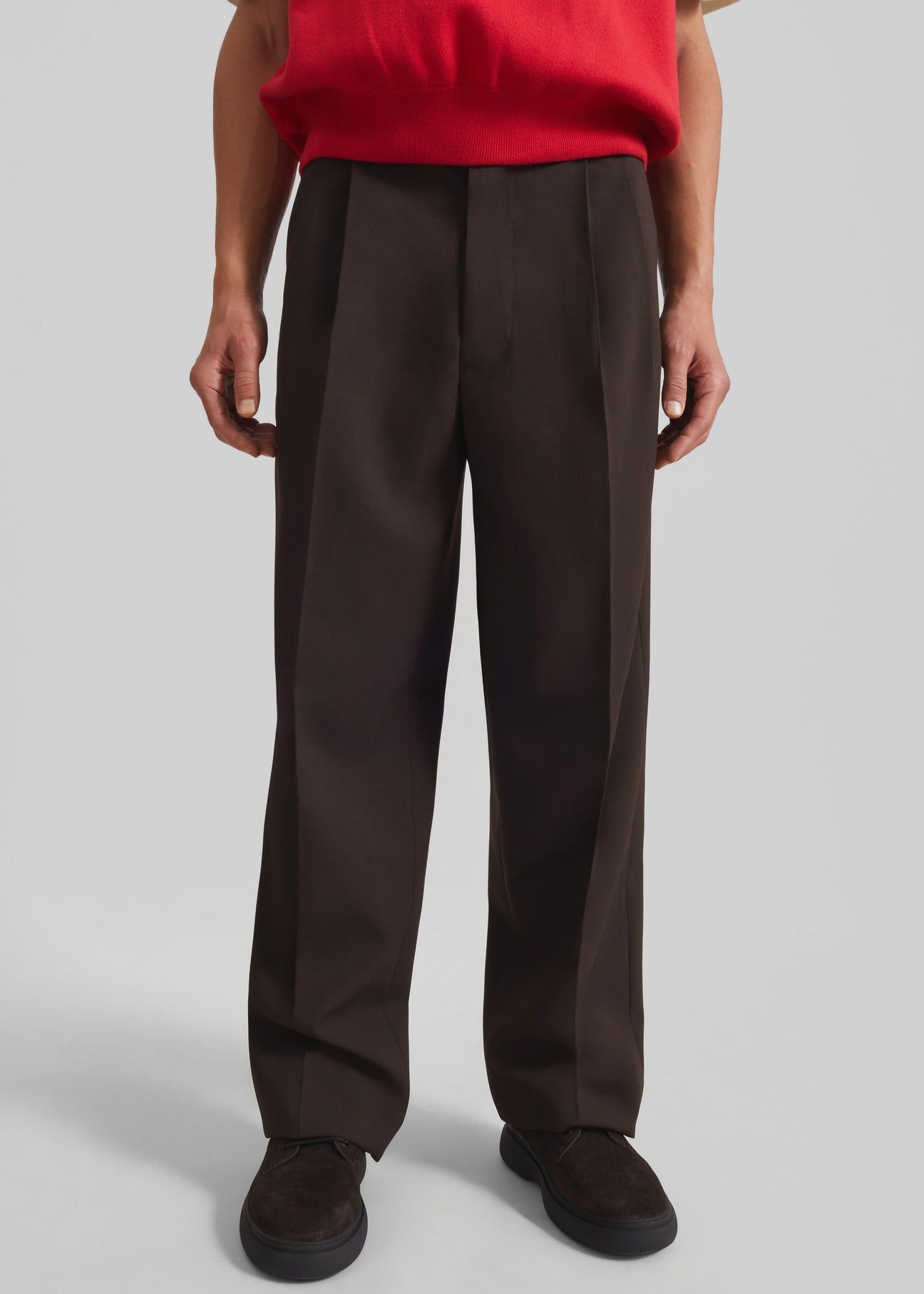 Frankie Shop The Frankie Shop Dark Espresso Beo Suit Pants Size US 28 / EU 44 - 1 Thumbnail