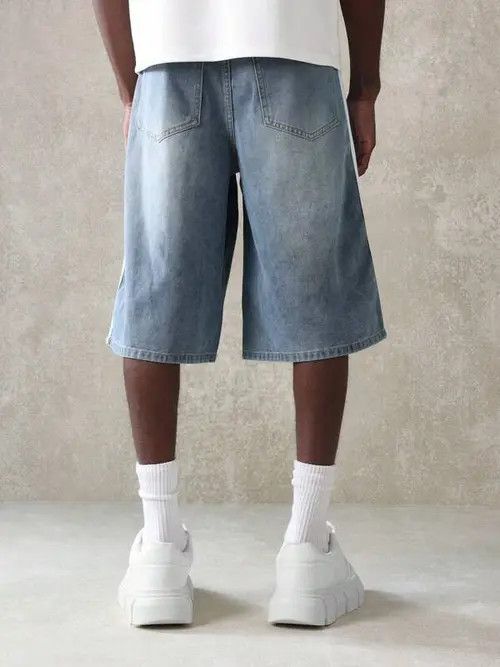 Jean Ichiko x Yuka Washed Y2k Shorts Jorts jeans Stripe Size US 32 / EU 48 - 5 Thumbnail