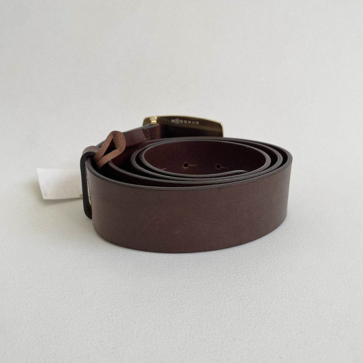 Maison Margiela S/S 11 ‘Woodgrain’ Buckle Leather Belt Size 36 - 6 Thumbnail