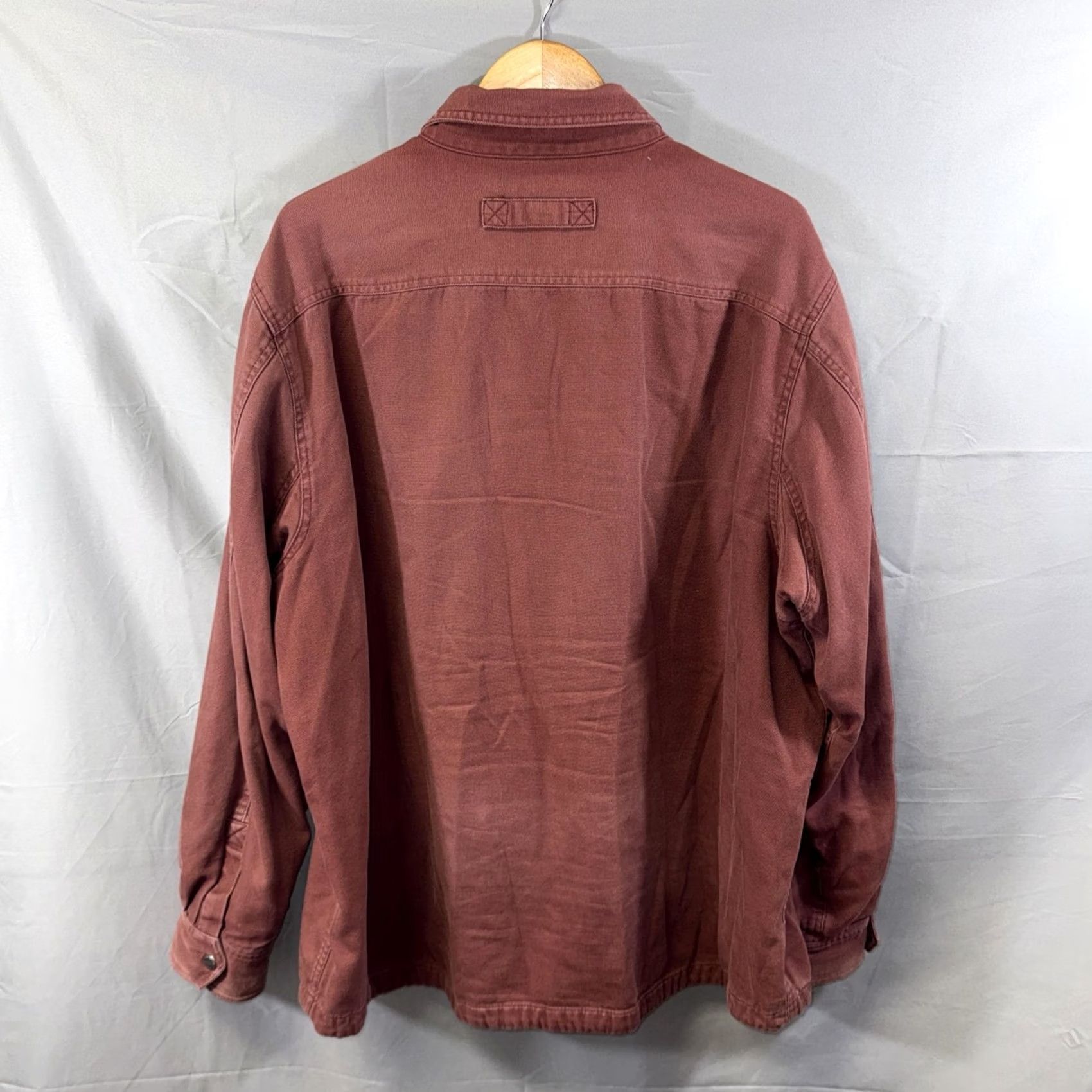 Duluth Trading Company Duluth Trading Jacket Mens 3XL Tall Rust Red Flannel Lined Shirt Shacket Snap Size US XXL / EU 58 / 5 - 2 Thumbnail