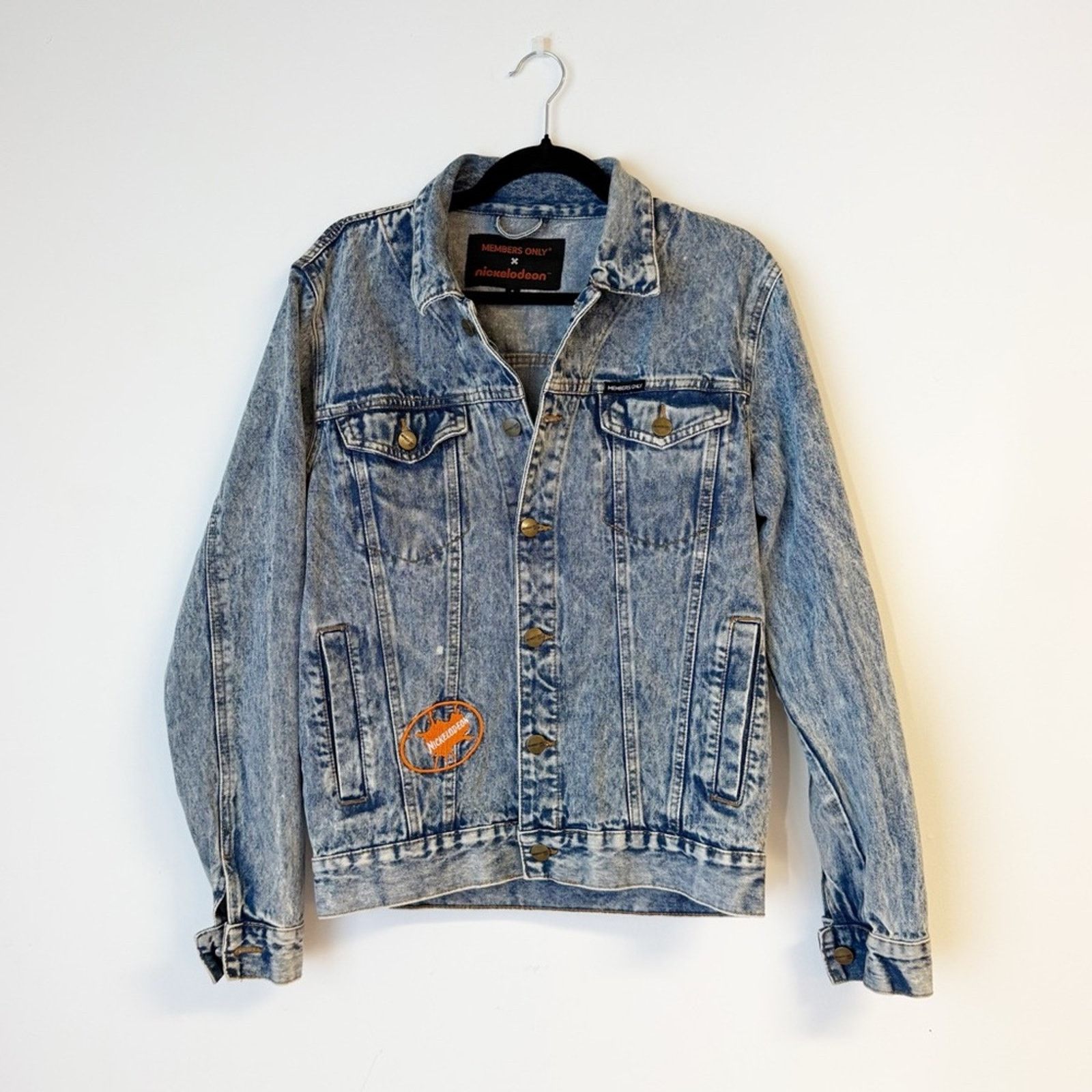 Members Only MEMBERS ONLY X NICKELODEON Denim Jacket 90’s Cartoon Collab Size S / US 4 / IT 40 - 2 Thumbnail