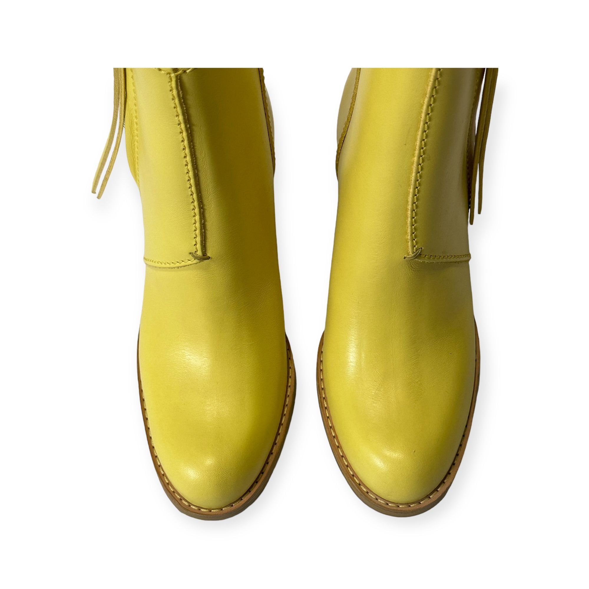 Acne Studios New in Box Acne Studios The Pistol Ankle Boots in Yellow Le Size US 7 / IT 37 - 15 Thumbnail