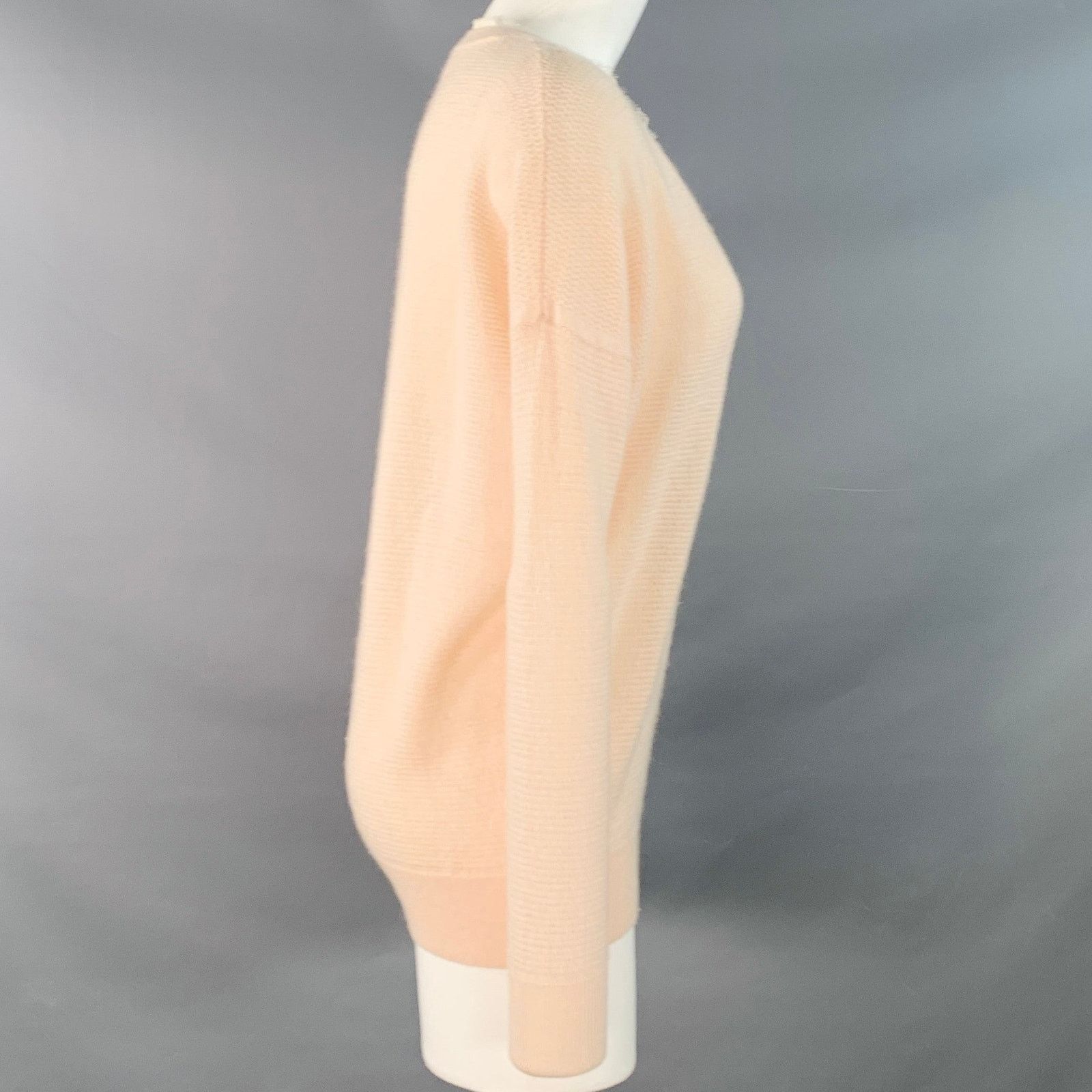 Vanessa Bruno VANESSA BRUNO Light Pink Wool Cashmere Mesh Knit Pullover Size S / US 4 / IT 40 - 3 Thumbnail