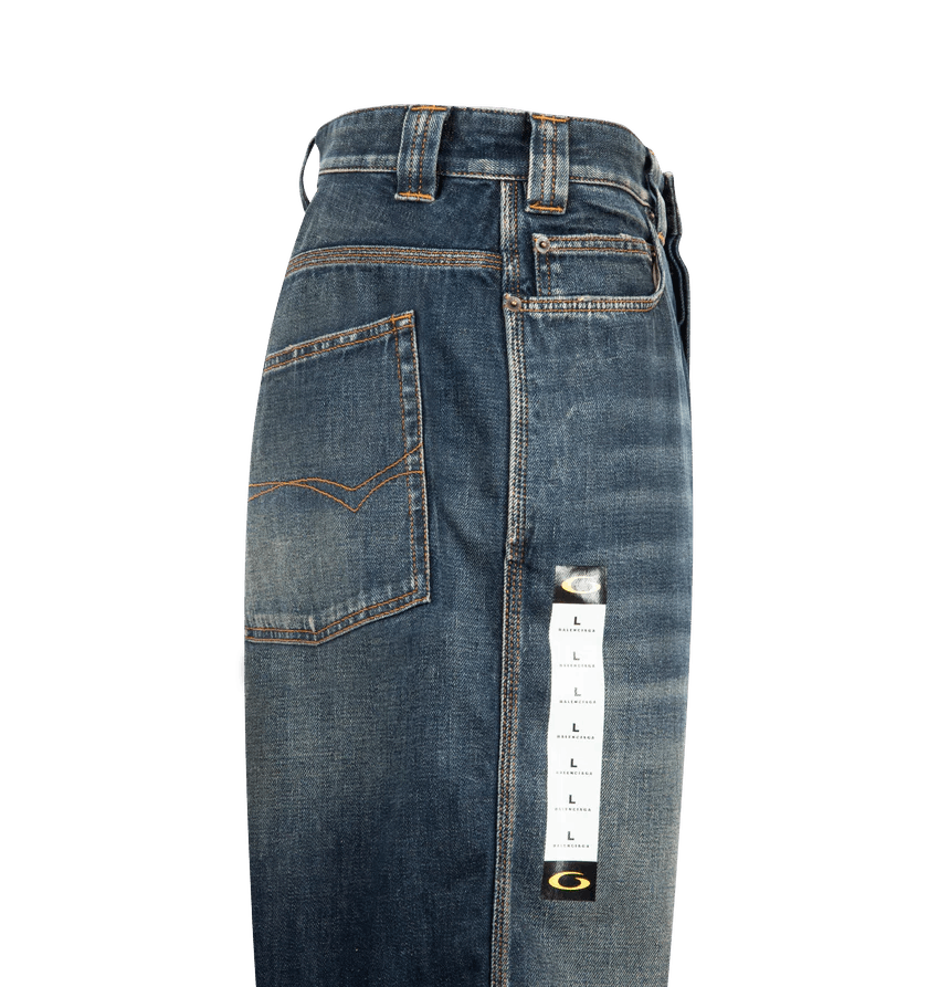 Balenciaga o1h1sh11225 Denim Shorts in Dark Blue Size US 34 / EU 50 - 4 Thumbnail