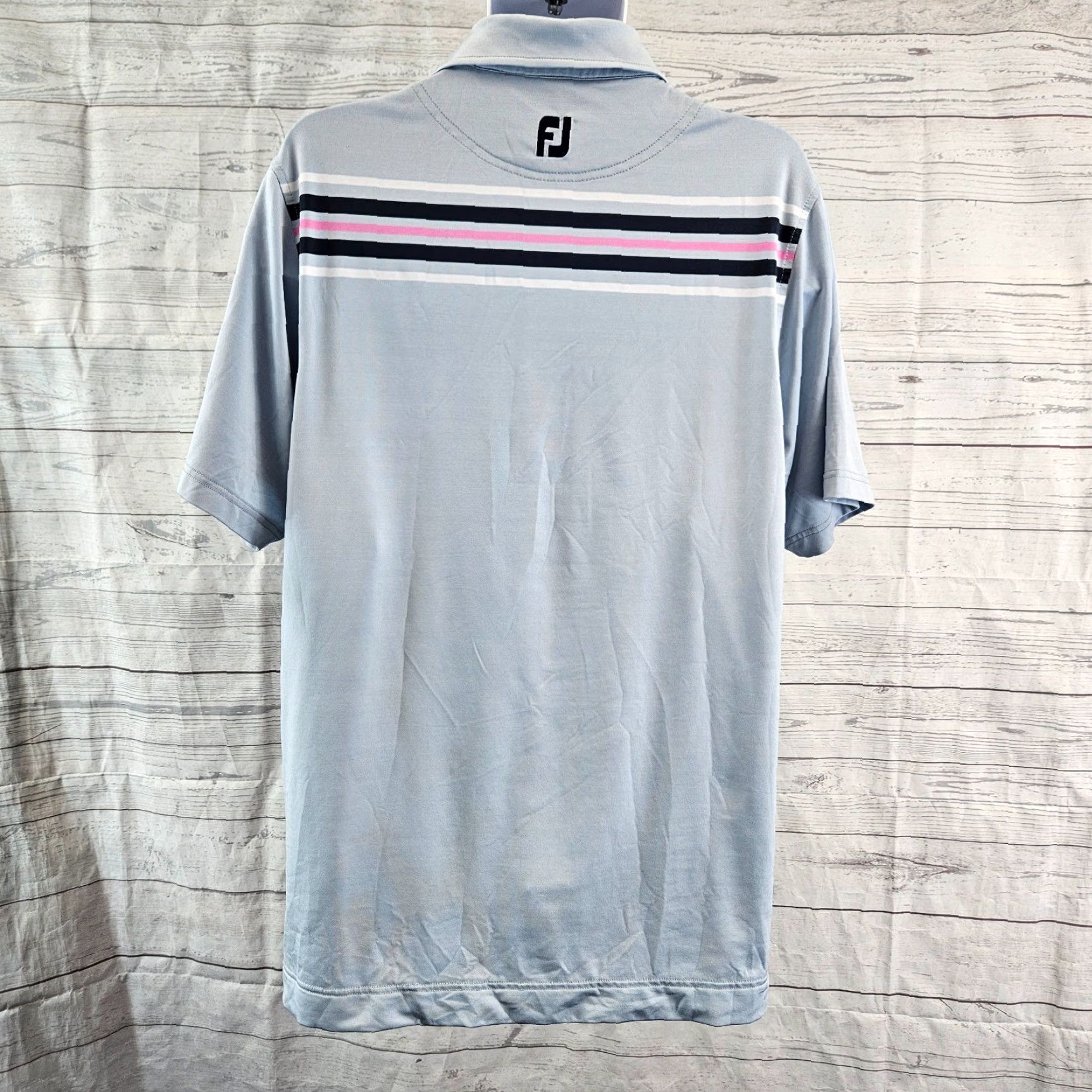 Footjoy FootJoy Mens Polo Short Sleeve Sz M Blue Pink Stripe Multicolor Striped Shirt Mens Size US M / EU 48-50 / 2 - 3 Thumbnail