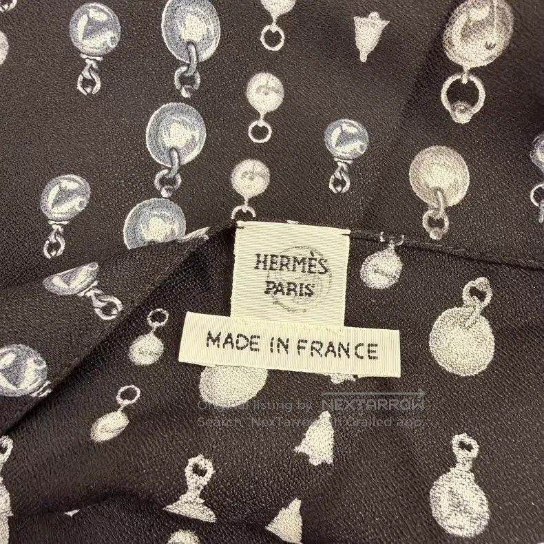 Hermes Hermes Black and White Neck Tie Bell Silk Dress Size XS / US 0-2 / IT 36-38 - 3 Thumbnail