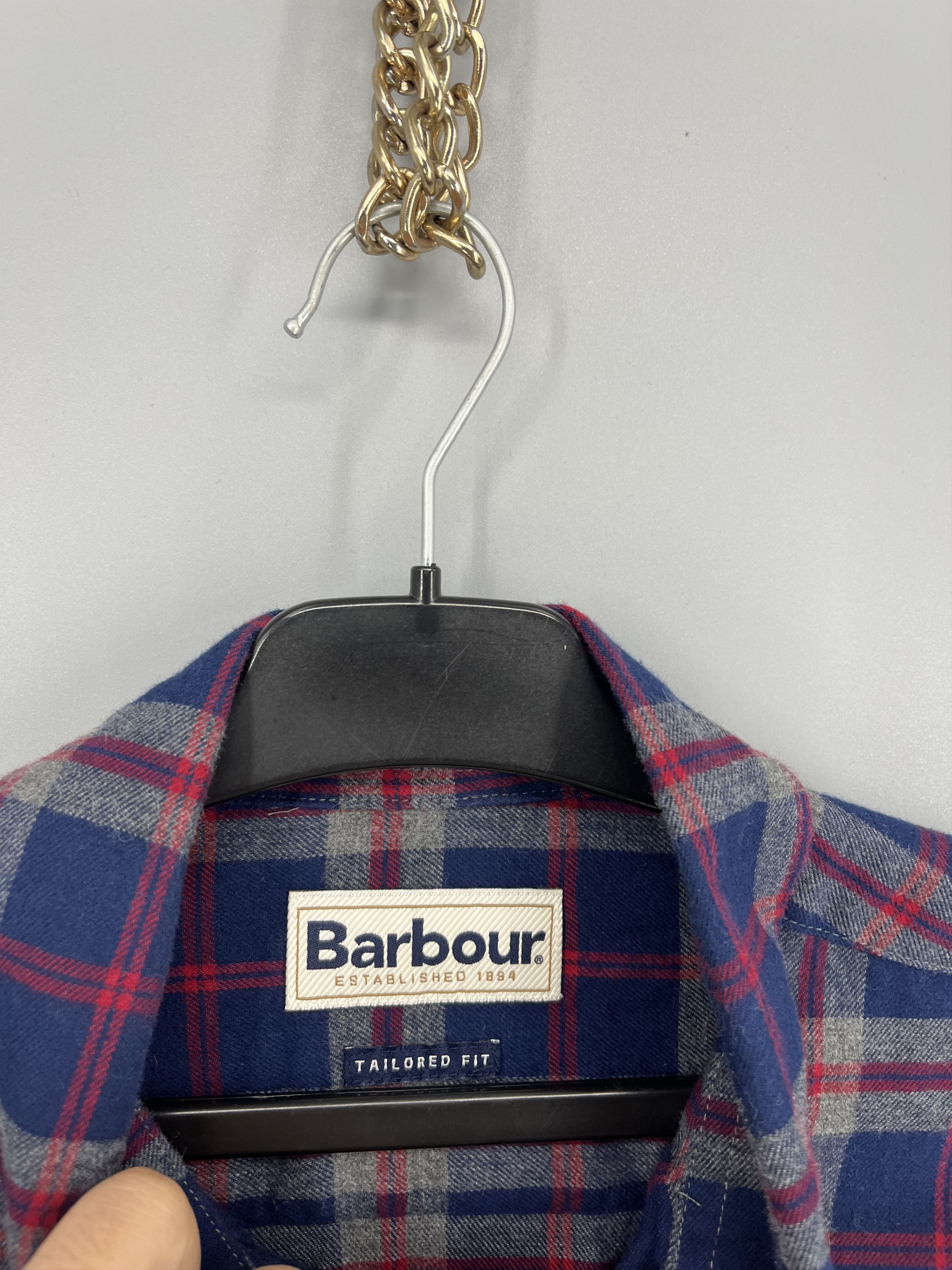 Barbour Vintage Y2K Barbour Tailored Flannel Shirt Size US M / EU 48-50 / 2 - 7 Thumbnail