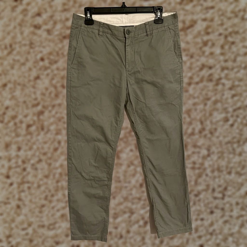 Bonobos Bonobos Straight Fit Flat Front Khaki Casual Chino Pants - Men's 30x30 Light Gray Size US 31 - 1 Thumbnail